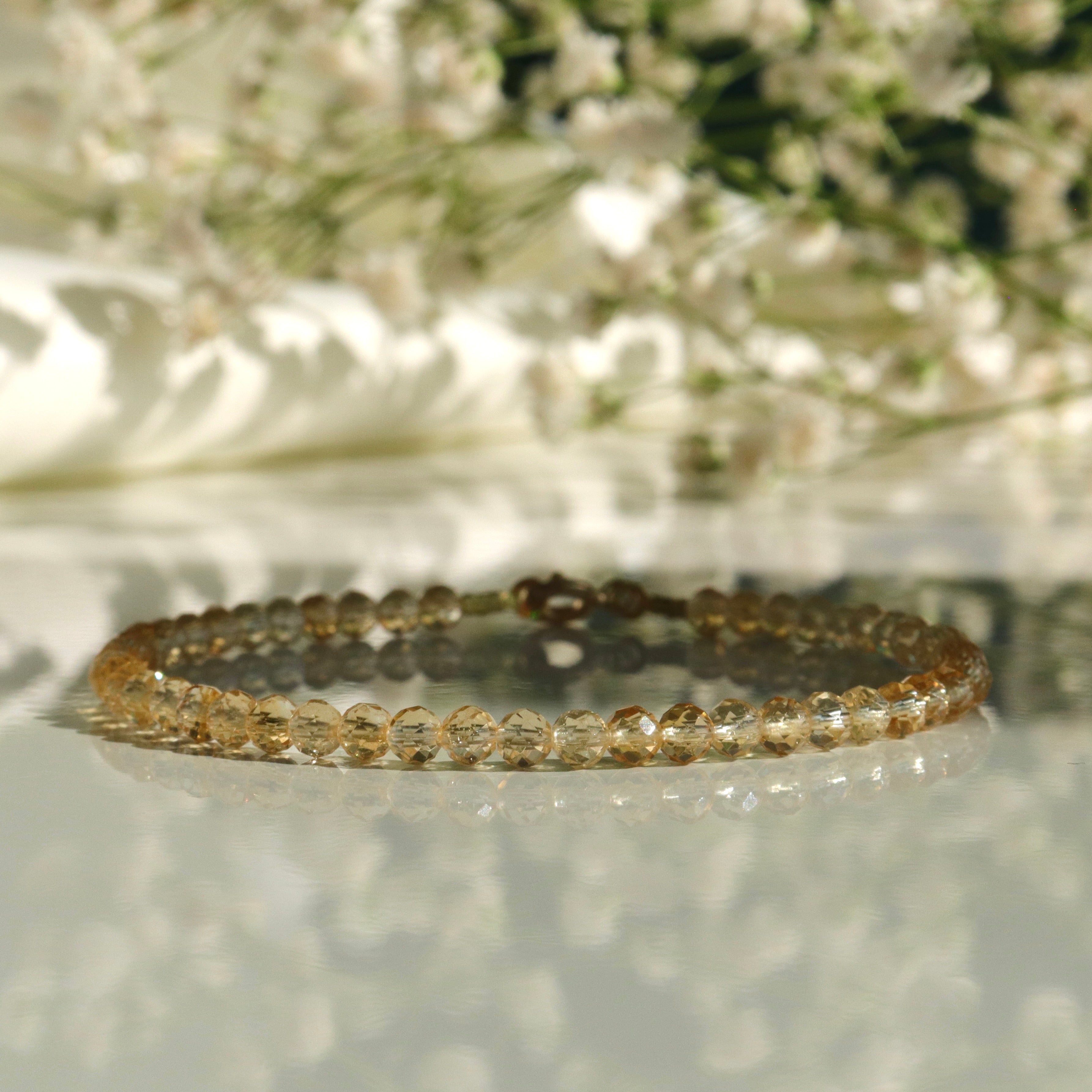 Minimalist Citrine bracelet, timeless and refined handcrafted jewelry