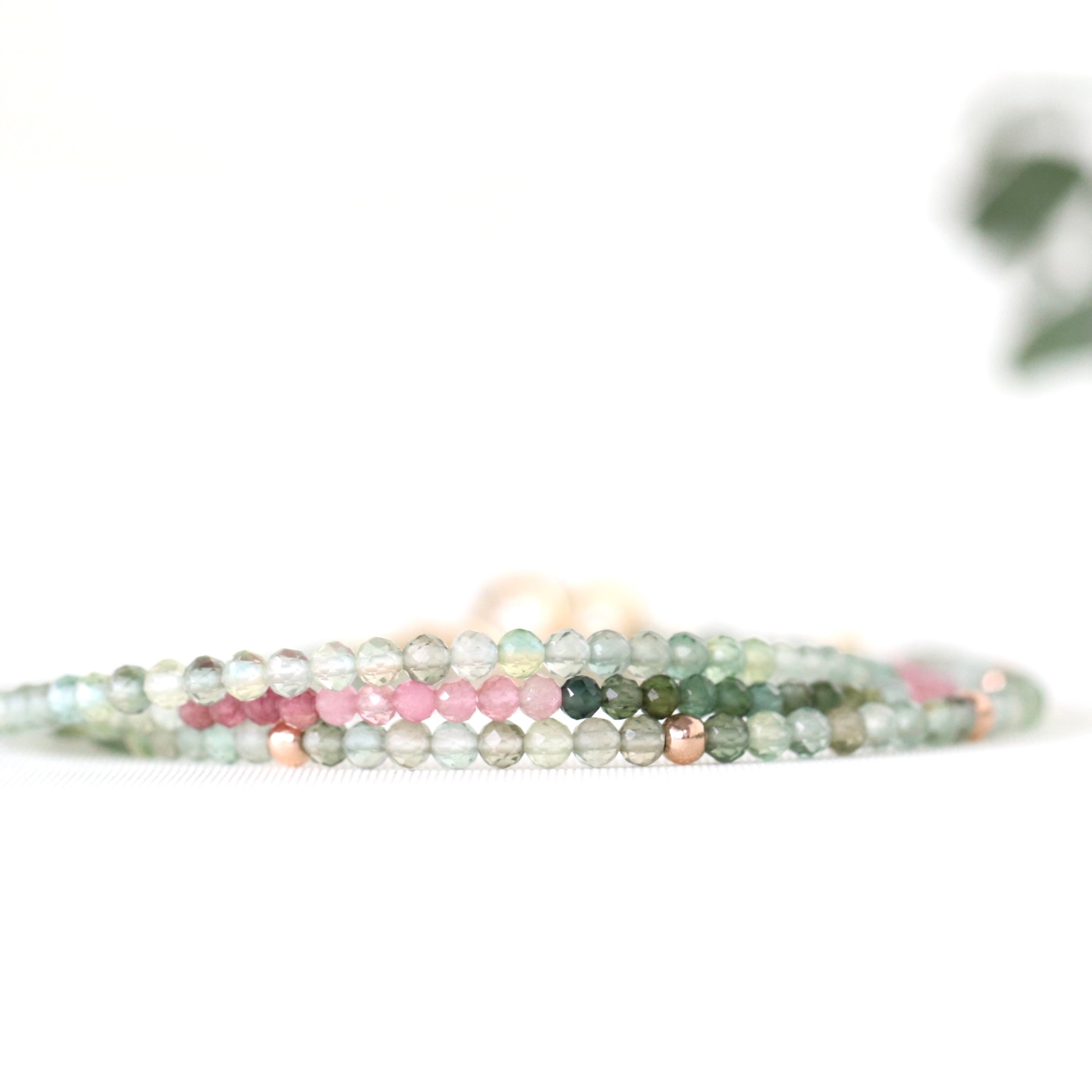 Minimalist Green Amethyst bracelet by Oberia Jewelry