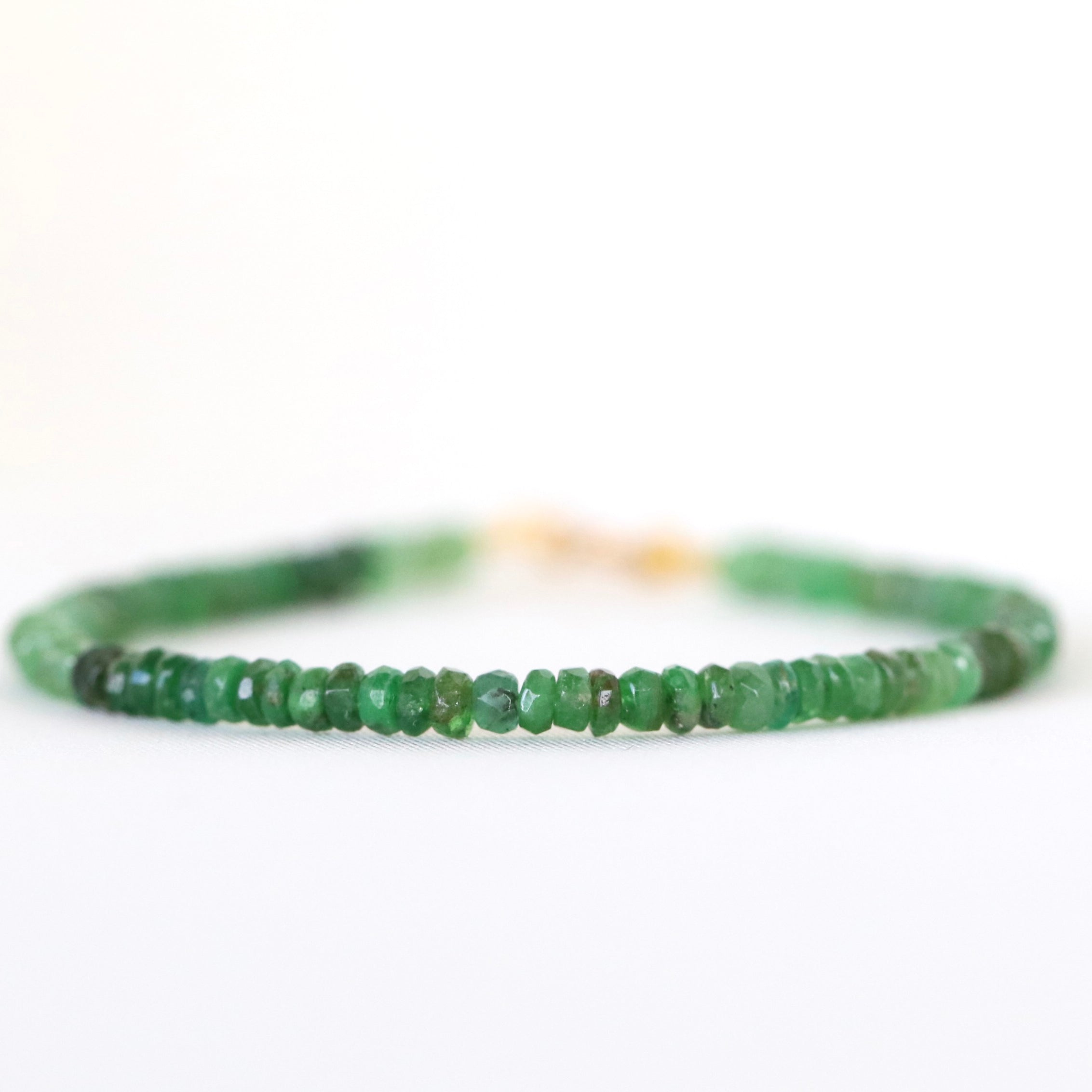 Minimalist Green Tsavorite bracelet, elegant design