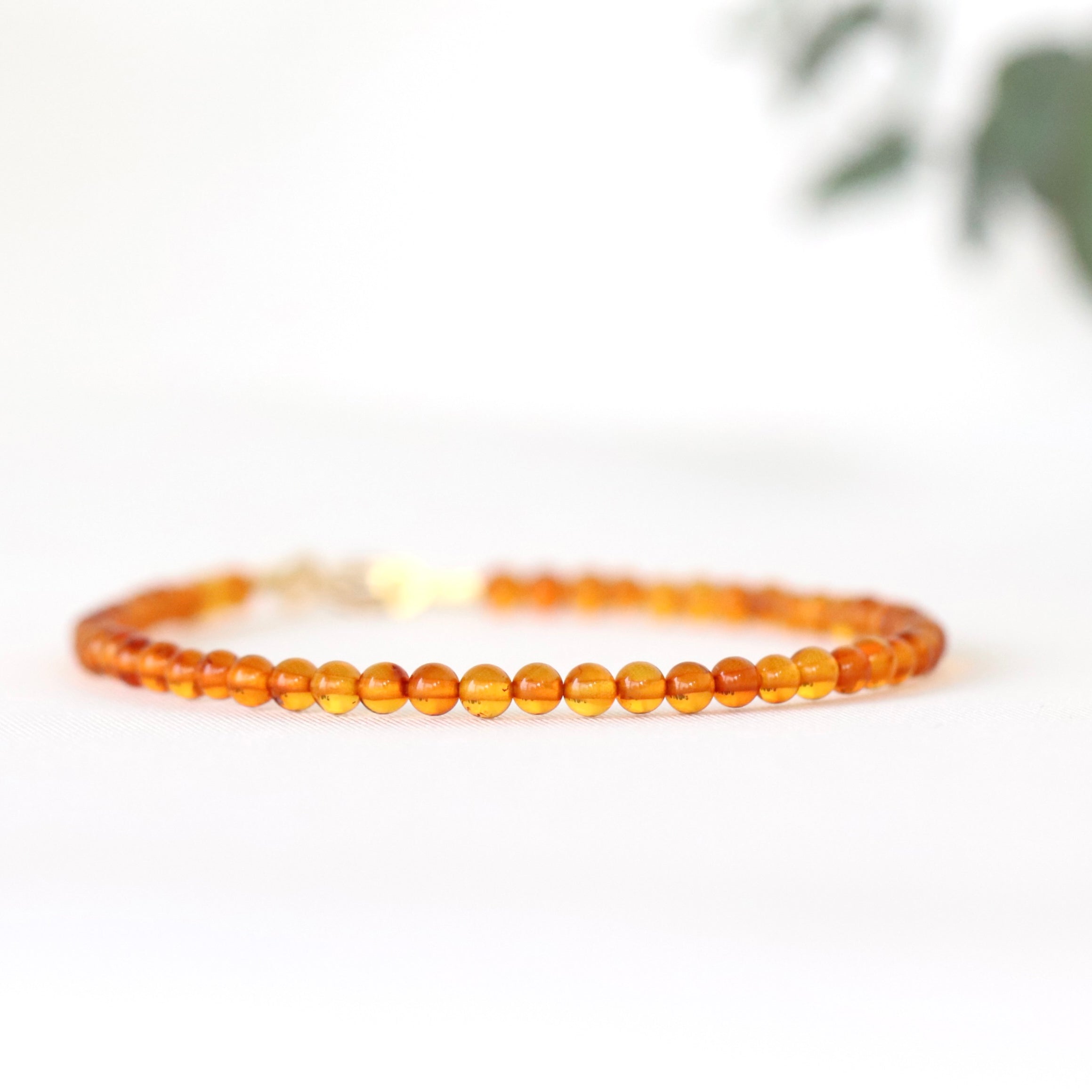 Minimalist Honey Baltic Amber bracelet