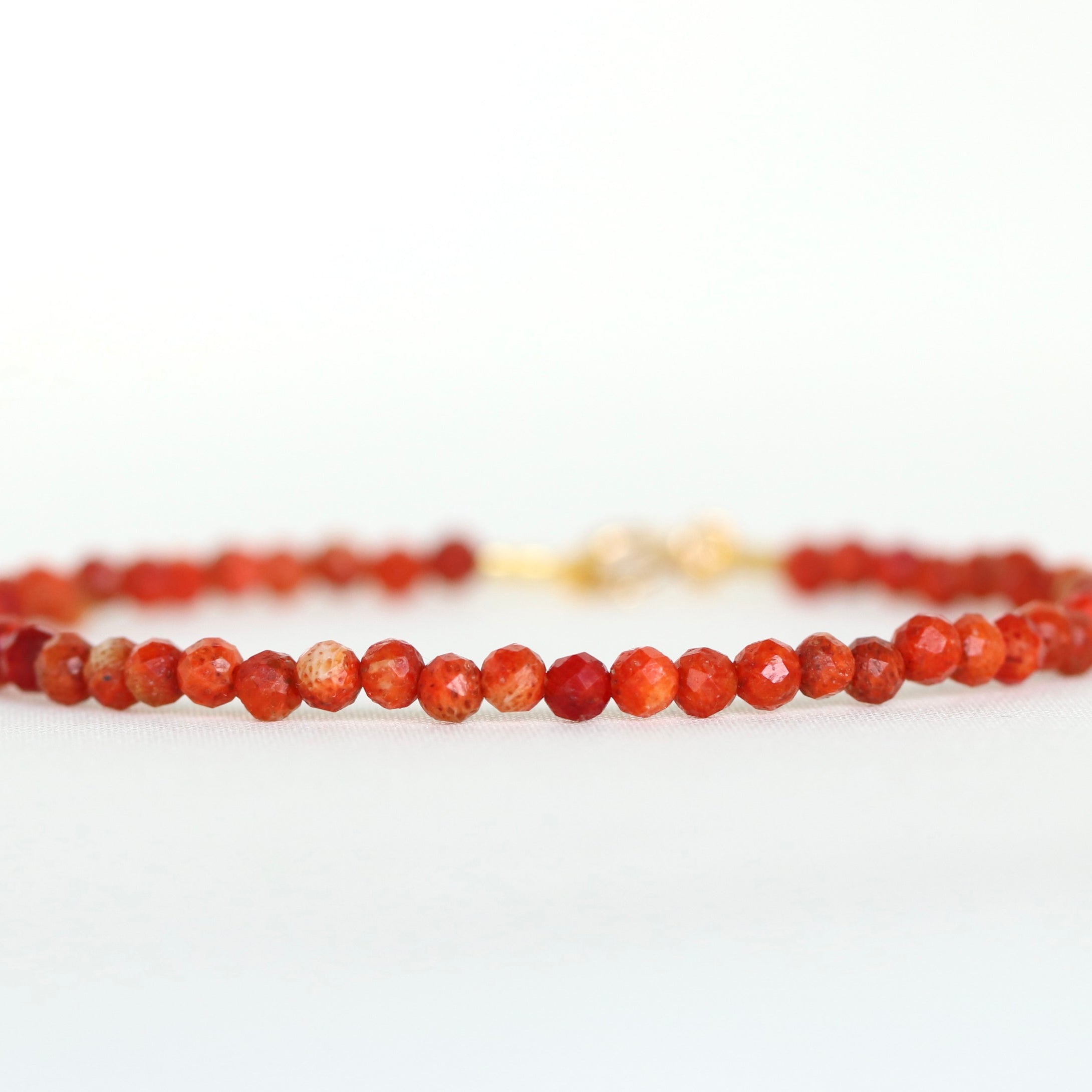 Minimalist Italian Red Coral 3mm bracelet