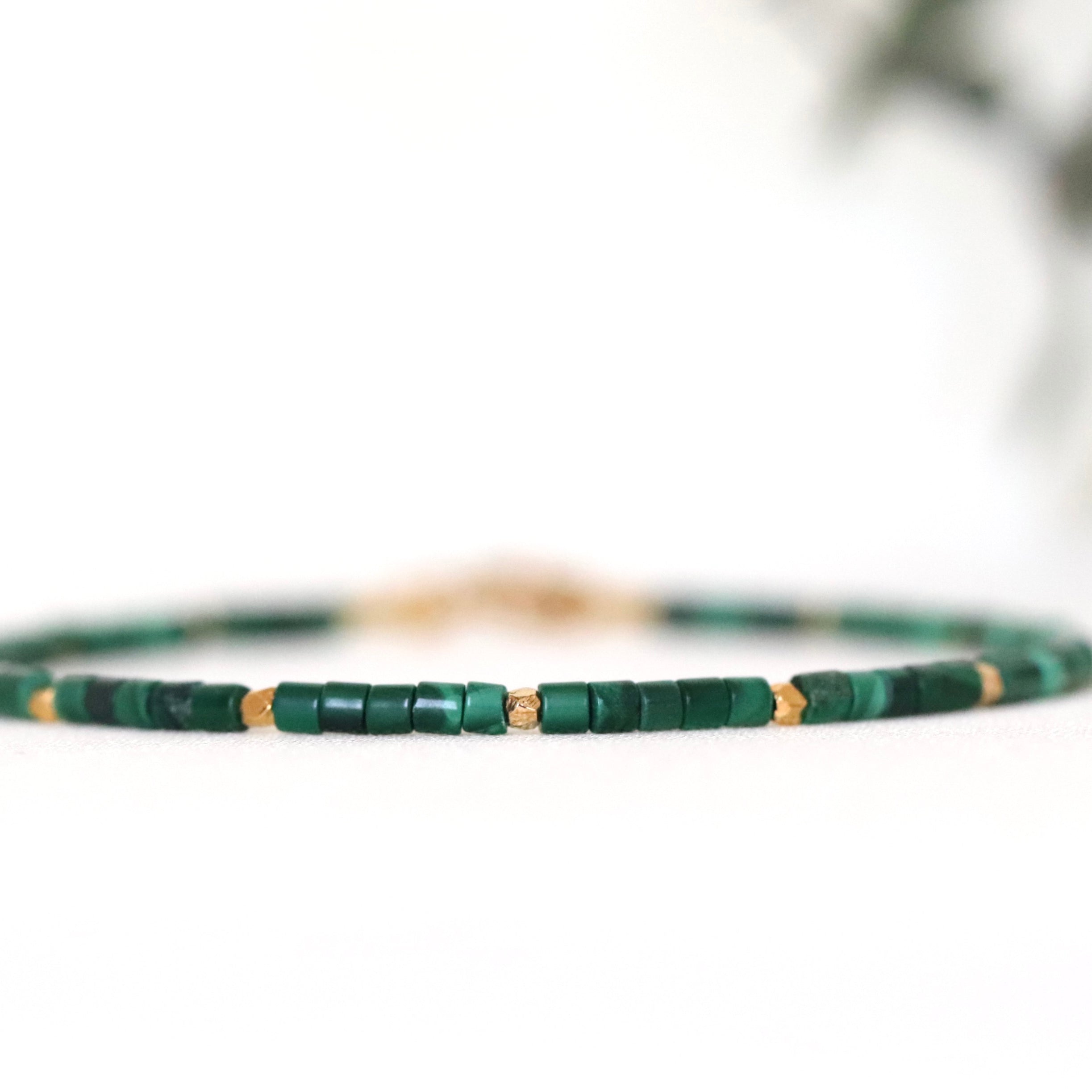 Minimalist Malachite bracelet from Thailand