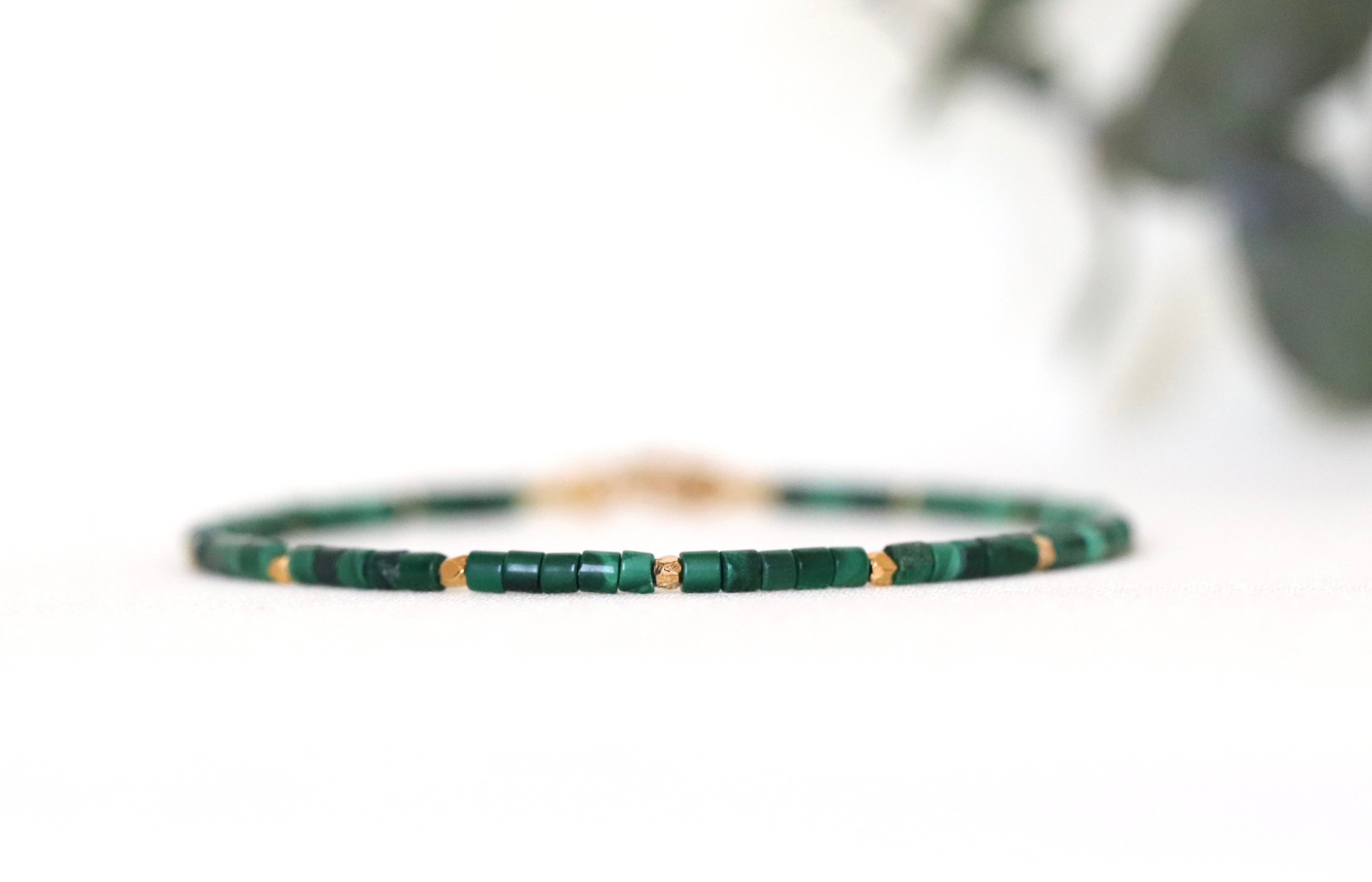 Minimalist Malachite bracelet from Thailand