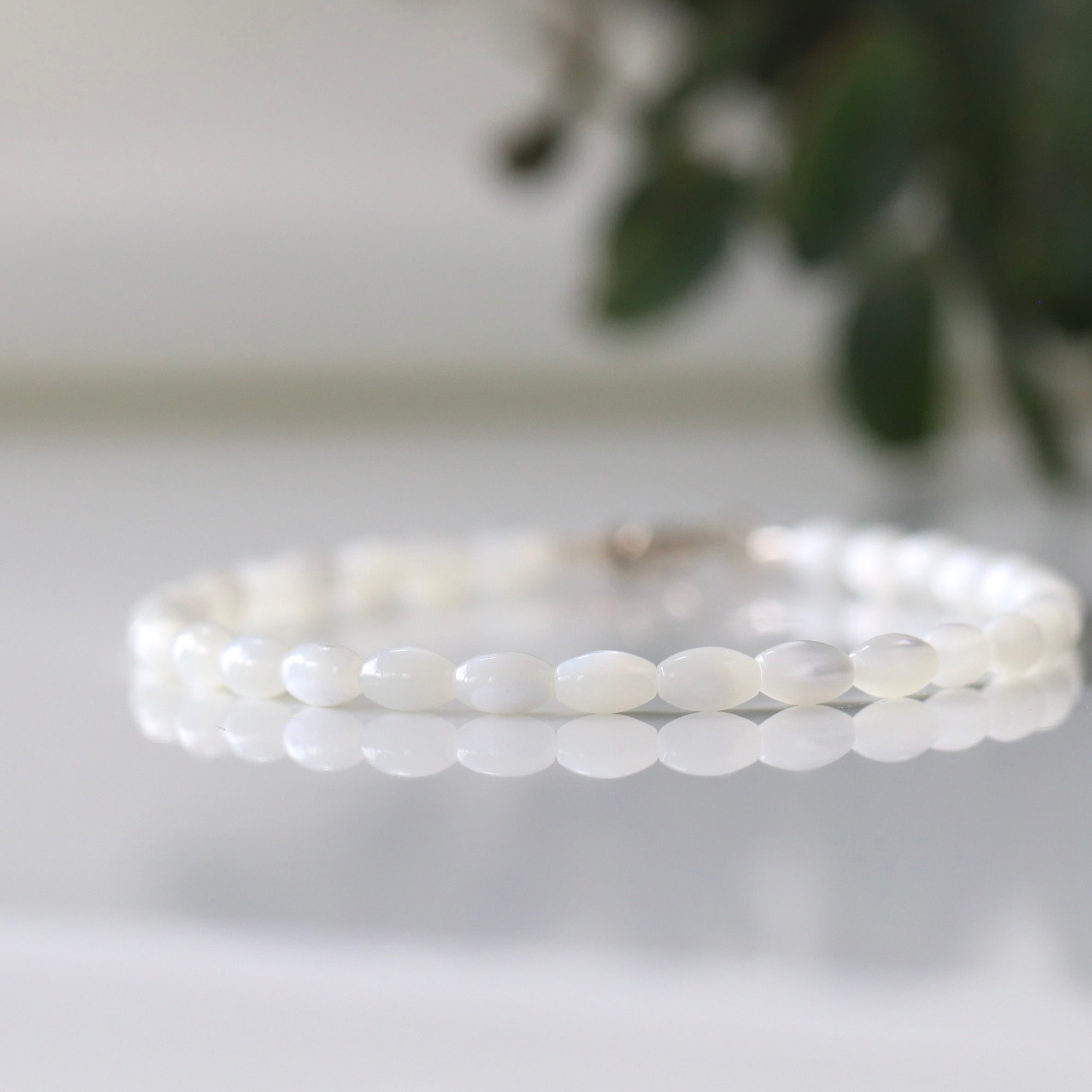 Minimalist Mother of Pearl bracelet, timeless design