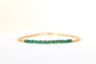 Minimalist Natural Zambian Emerald bracelet