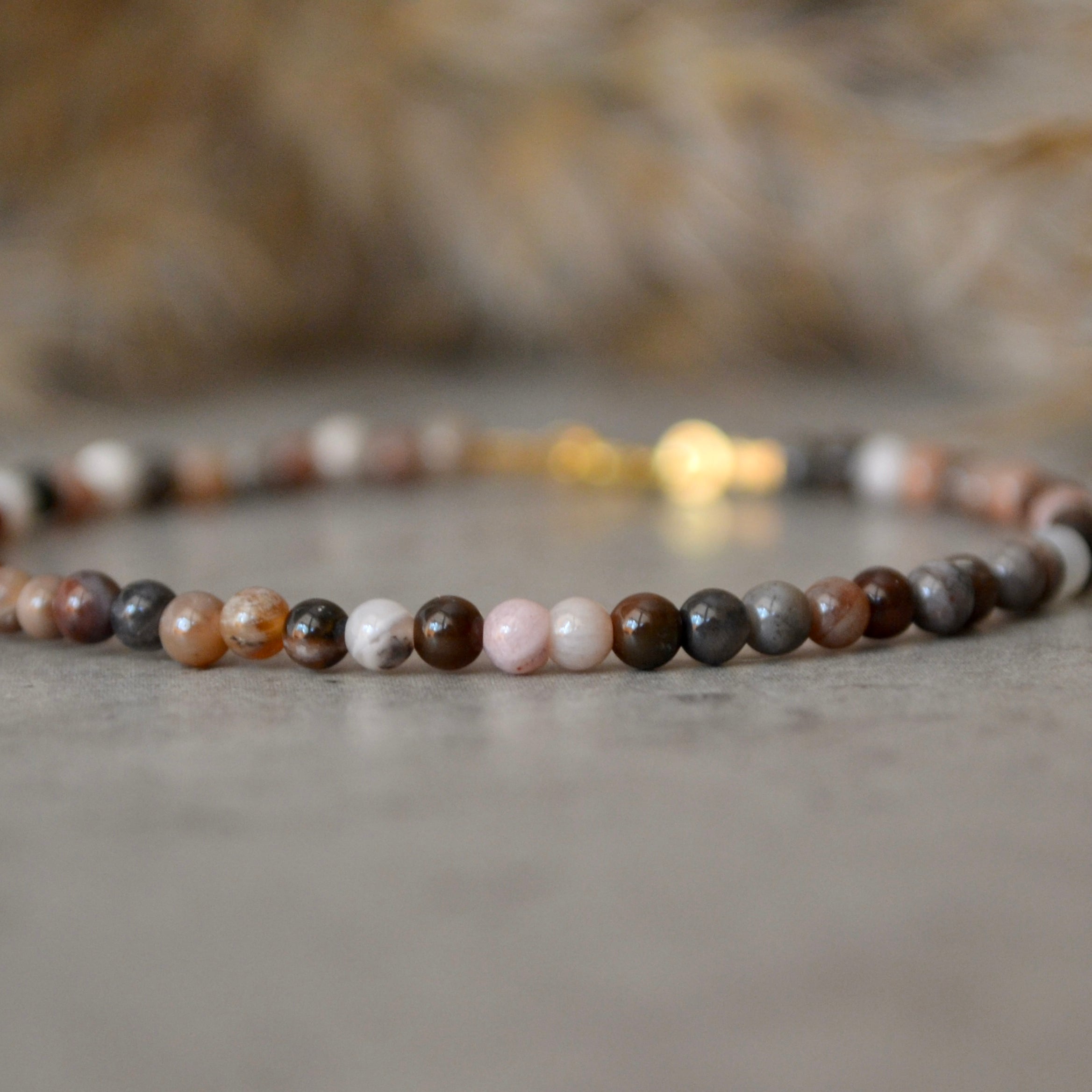 Minimalist Petrified Wood bracelet, timeless design