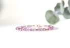 Minimalist Pink Amethyst bracelet, elegant design