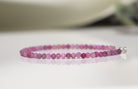 Minimalist Pink Ruby bracelet, timeless design