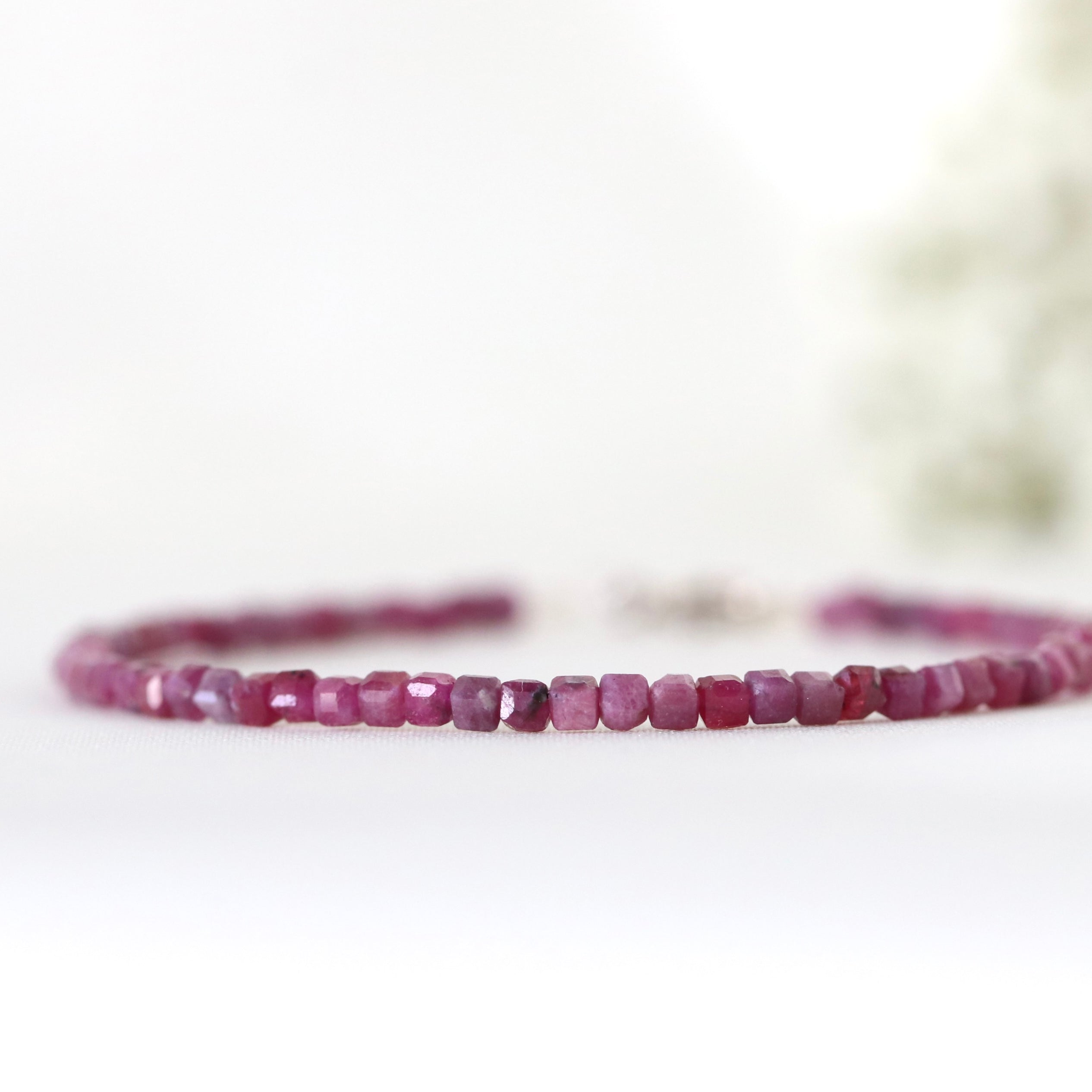 Minimalist Ruby bracelet, timeless design