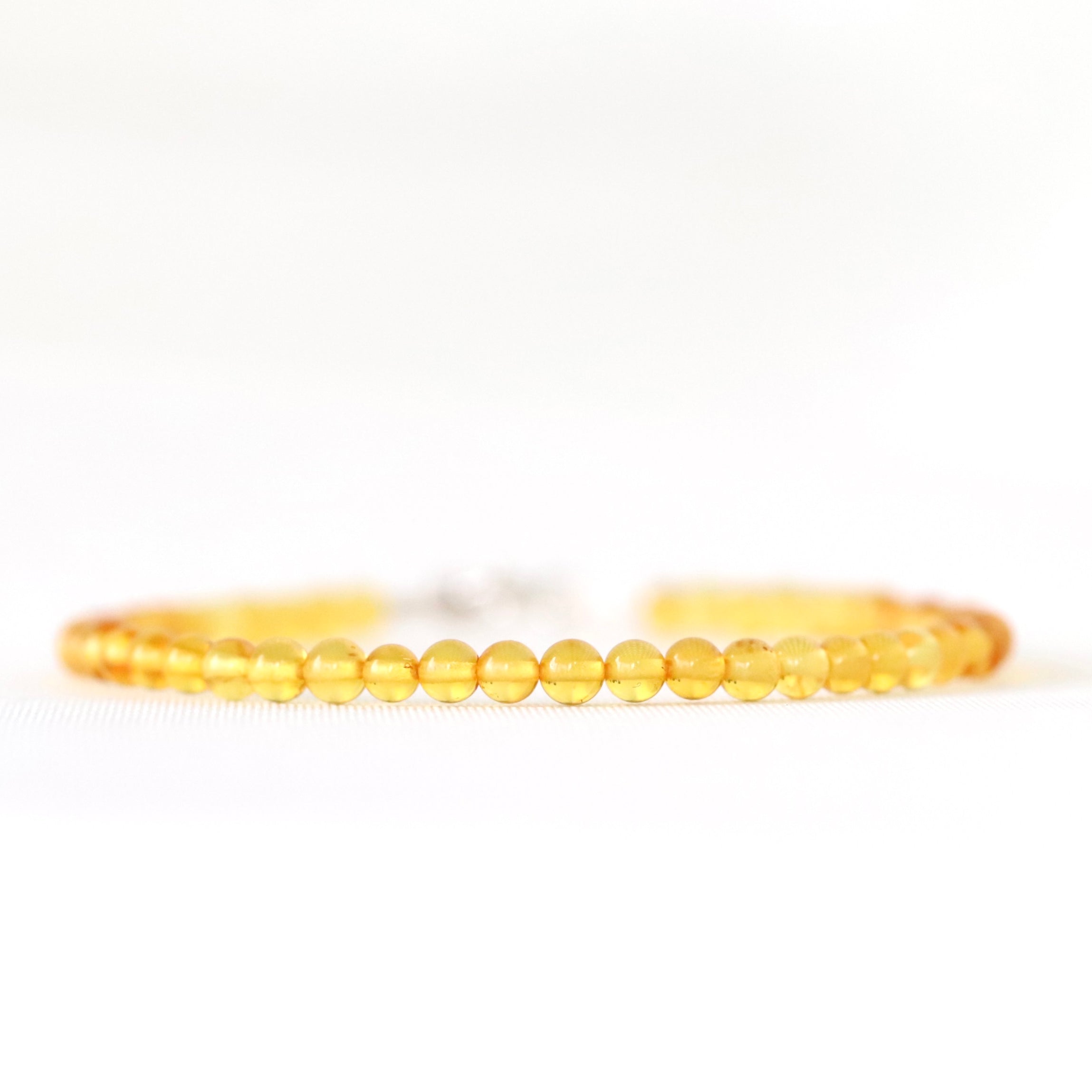 Minimalist Yellow Baltic Amber bracelet