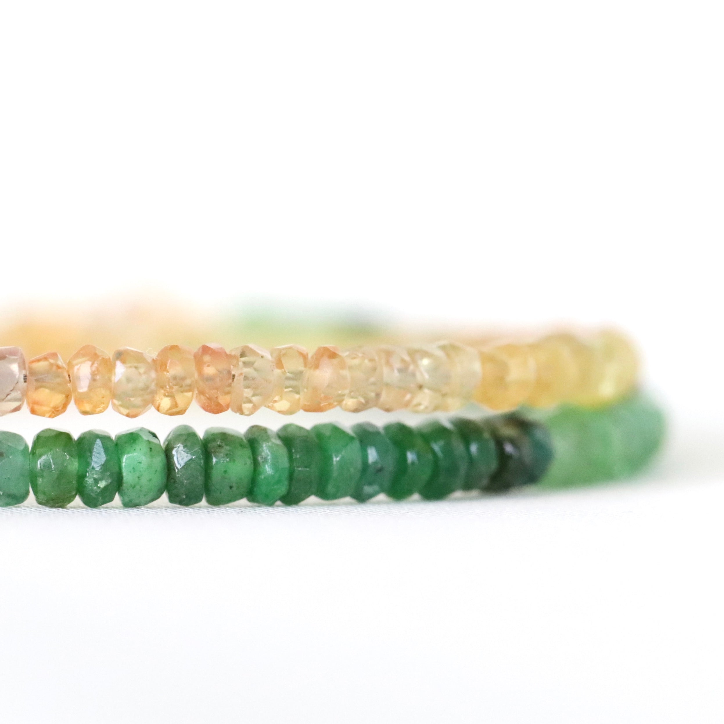 Minimalist Yellow Orange Sapphire bracelet