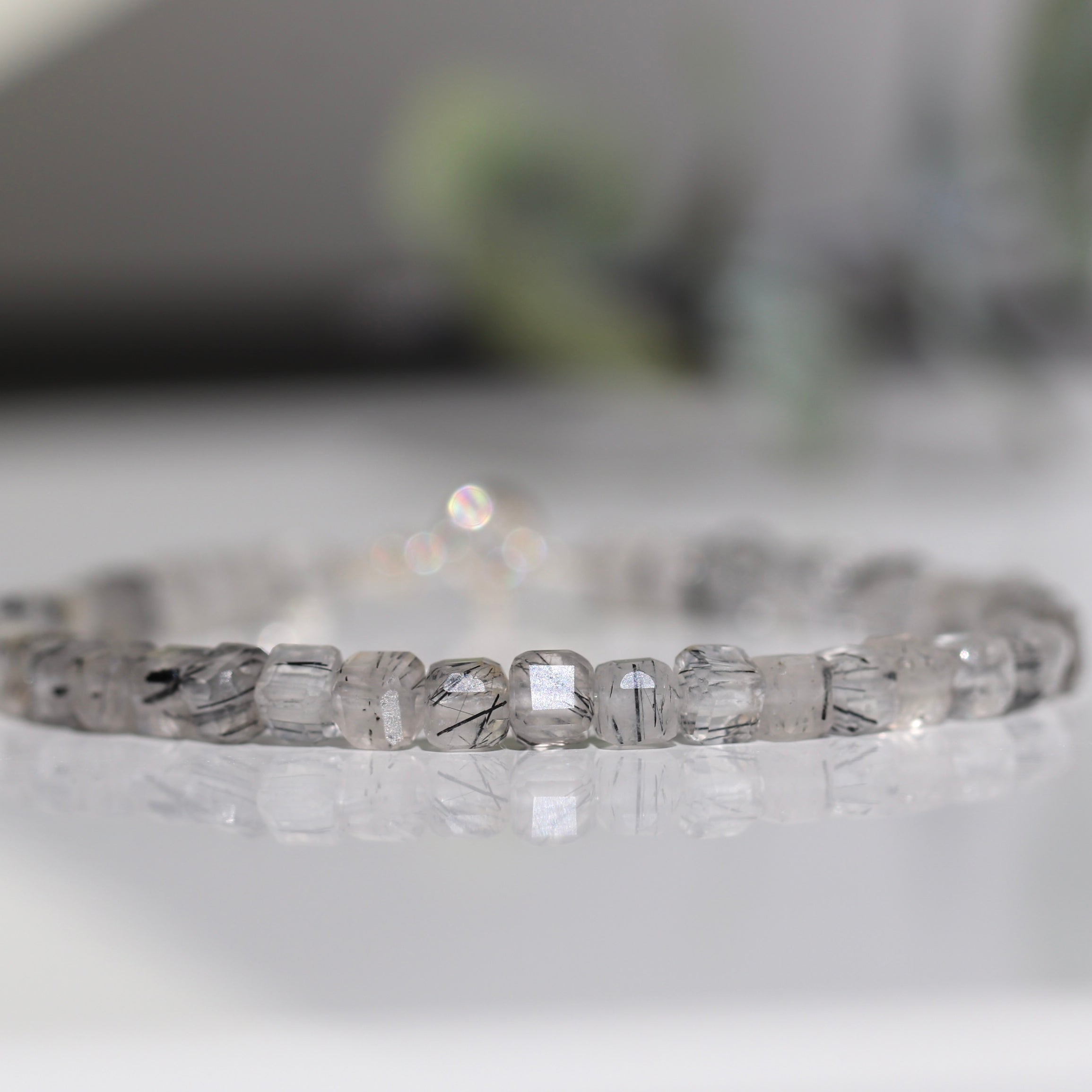 Natural Rutilated Quartz bracelet by Oberia Jewelry