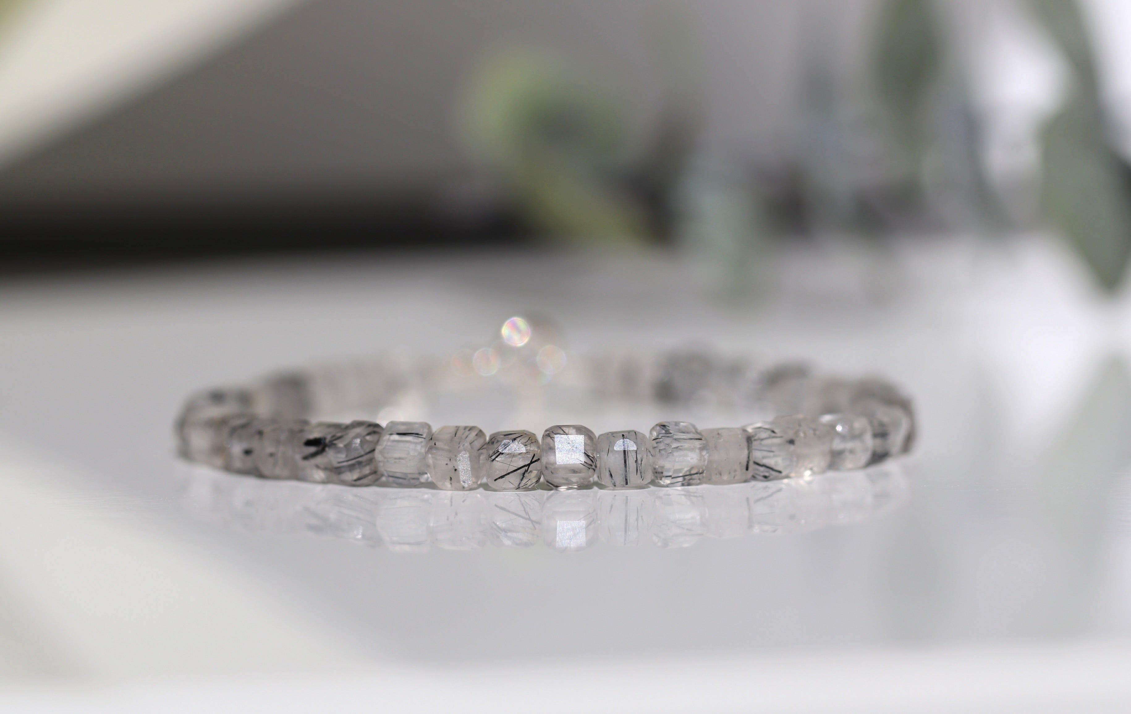 Natural Rutilated Quartz bracelet by Oberia Jewelry