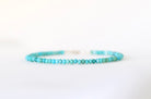 Natural Turquoise 3mm bracelet with silver