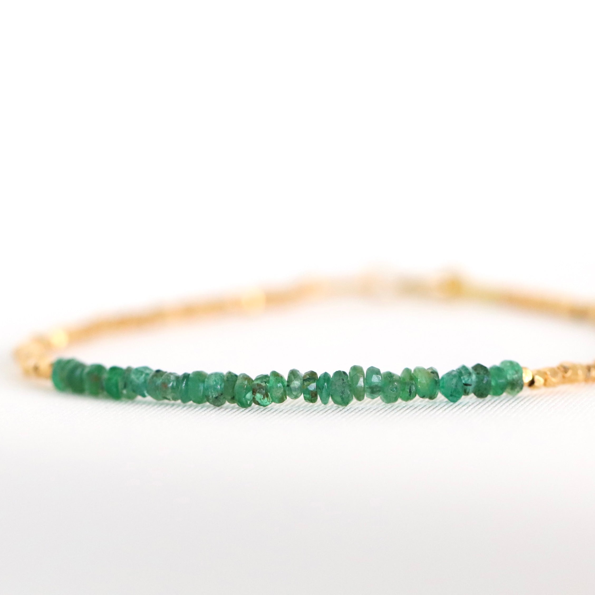 Natural Zambian Emerald bracelet by Oberia Jewelry