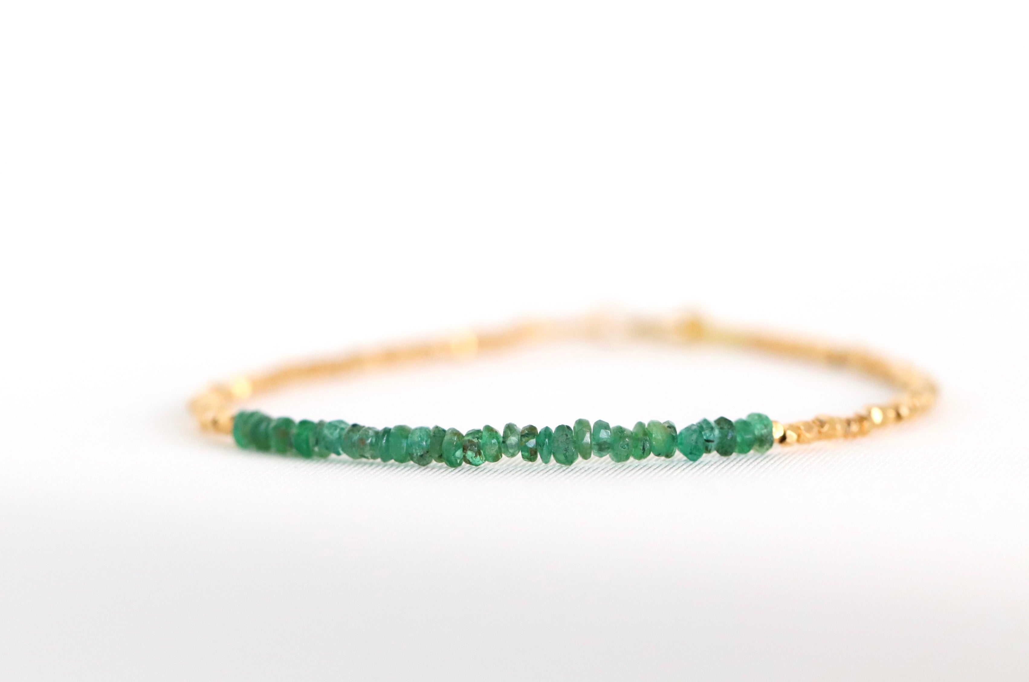Natural Zambian Emerald bracelet by Oberia Jewelry