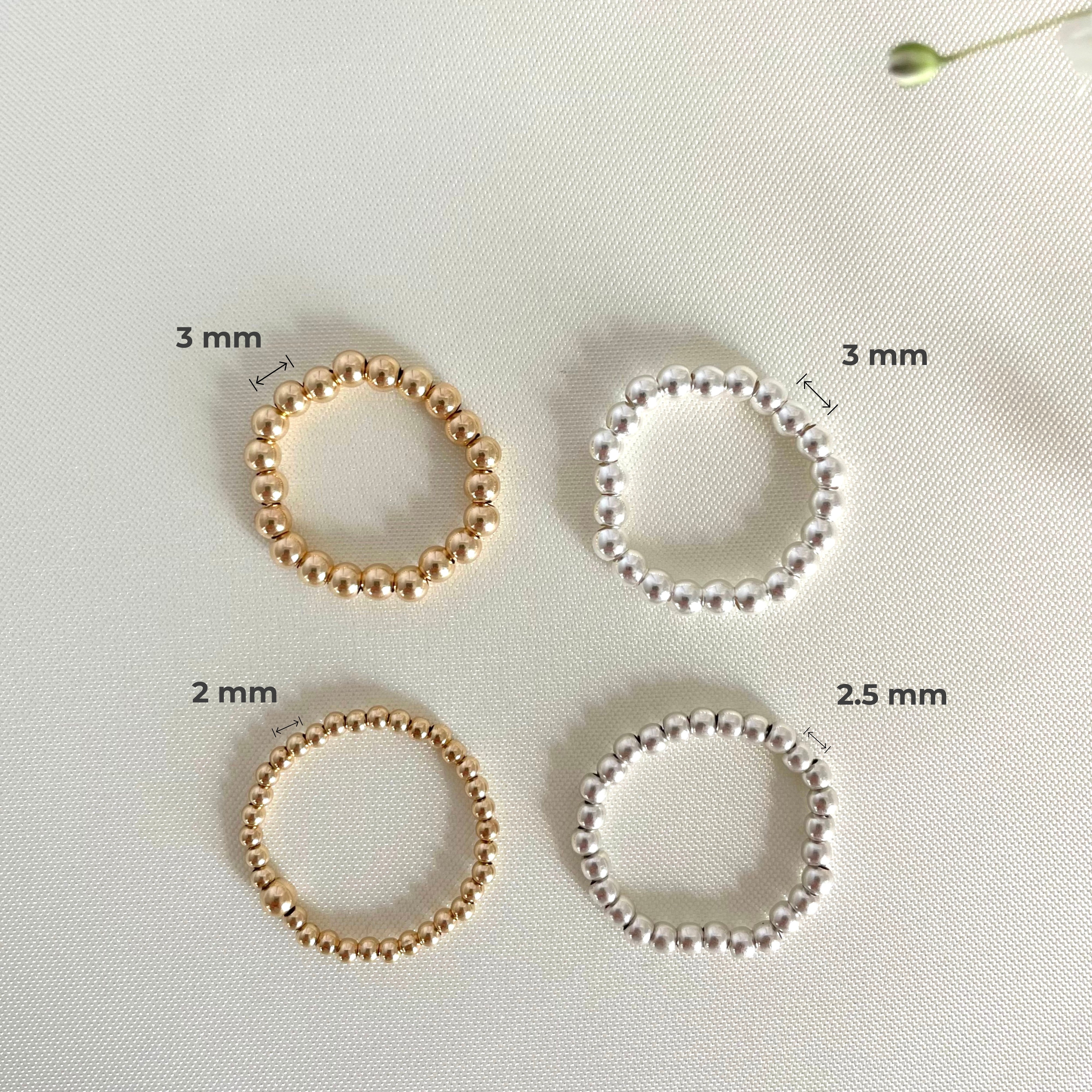 Oberia Jewelry gold and silver elastic ring