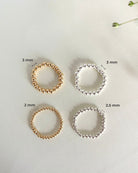 Oberia Jewelry gold and silver elastic ring