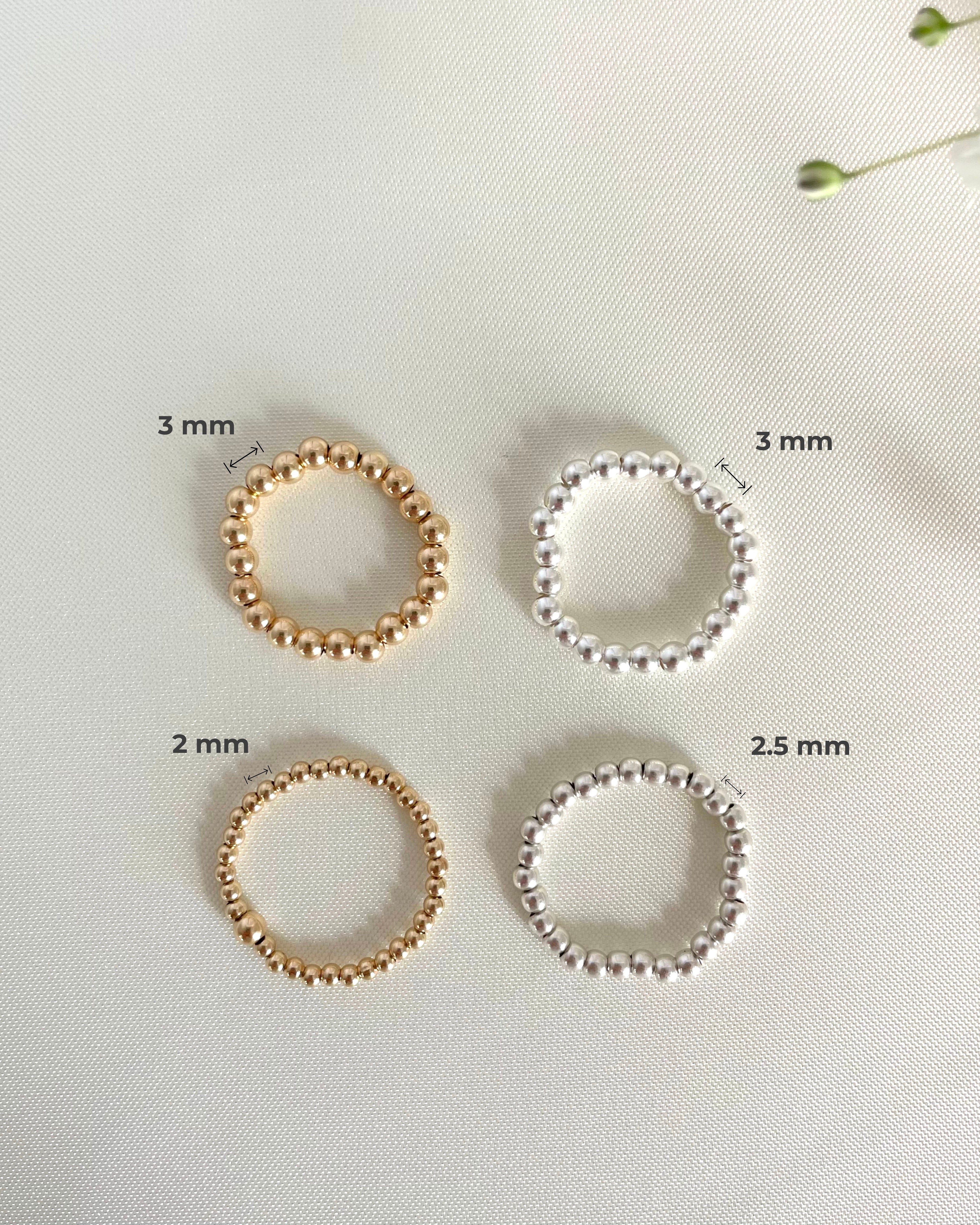 Oberia Jewelry gold and silver elastic ring