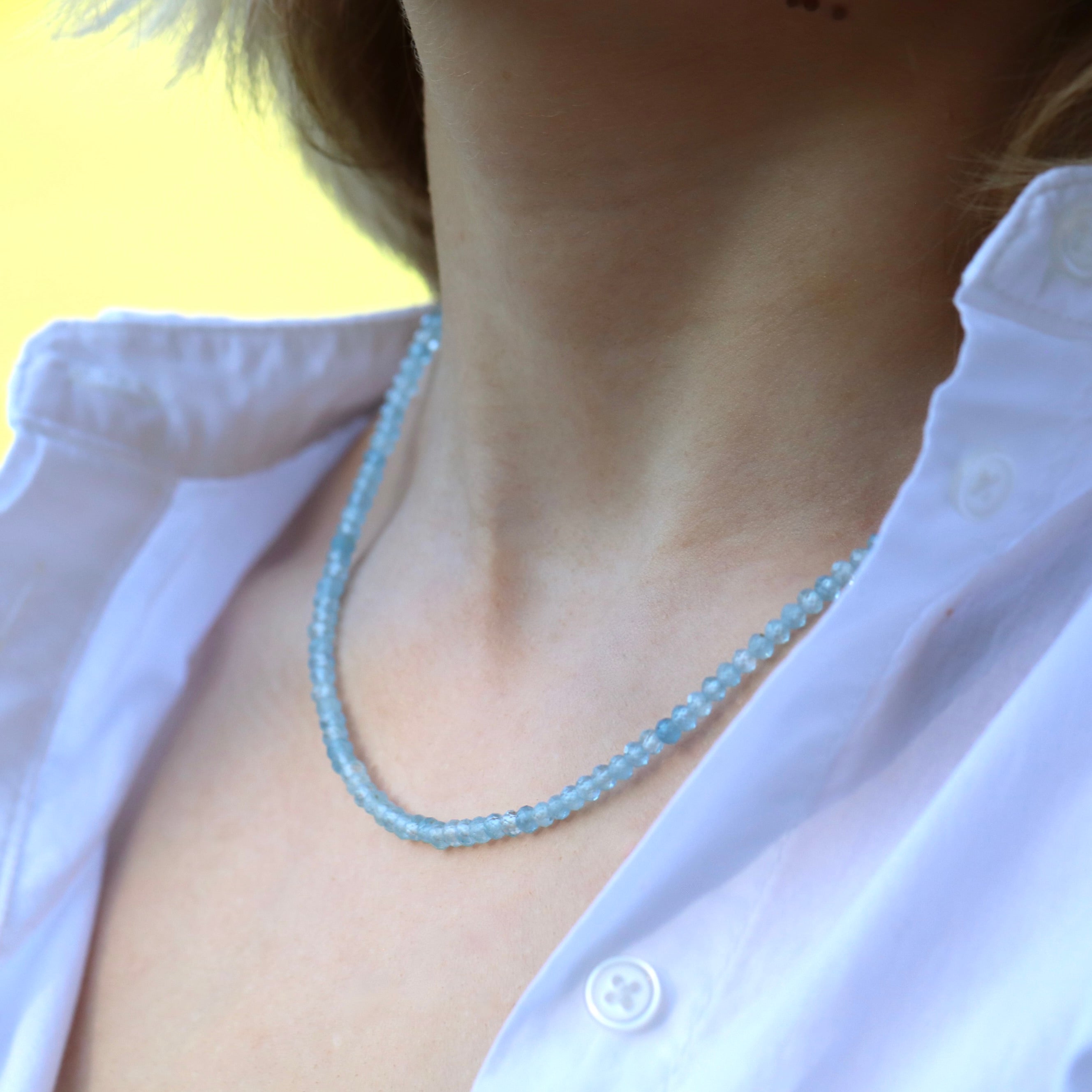 Oberia Jewelry 4mm Aquamarine necklace