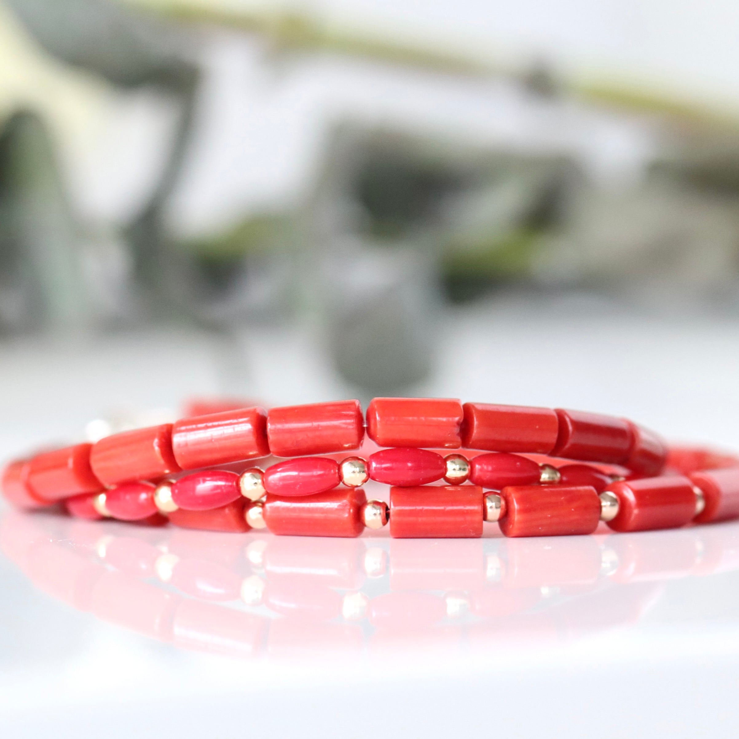 Oberia Jewelry Italian Red Coral bracelet