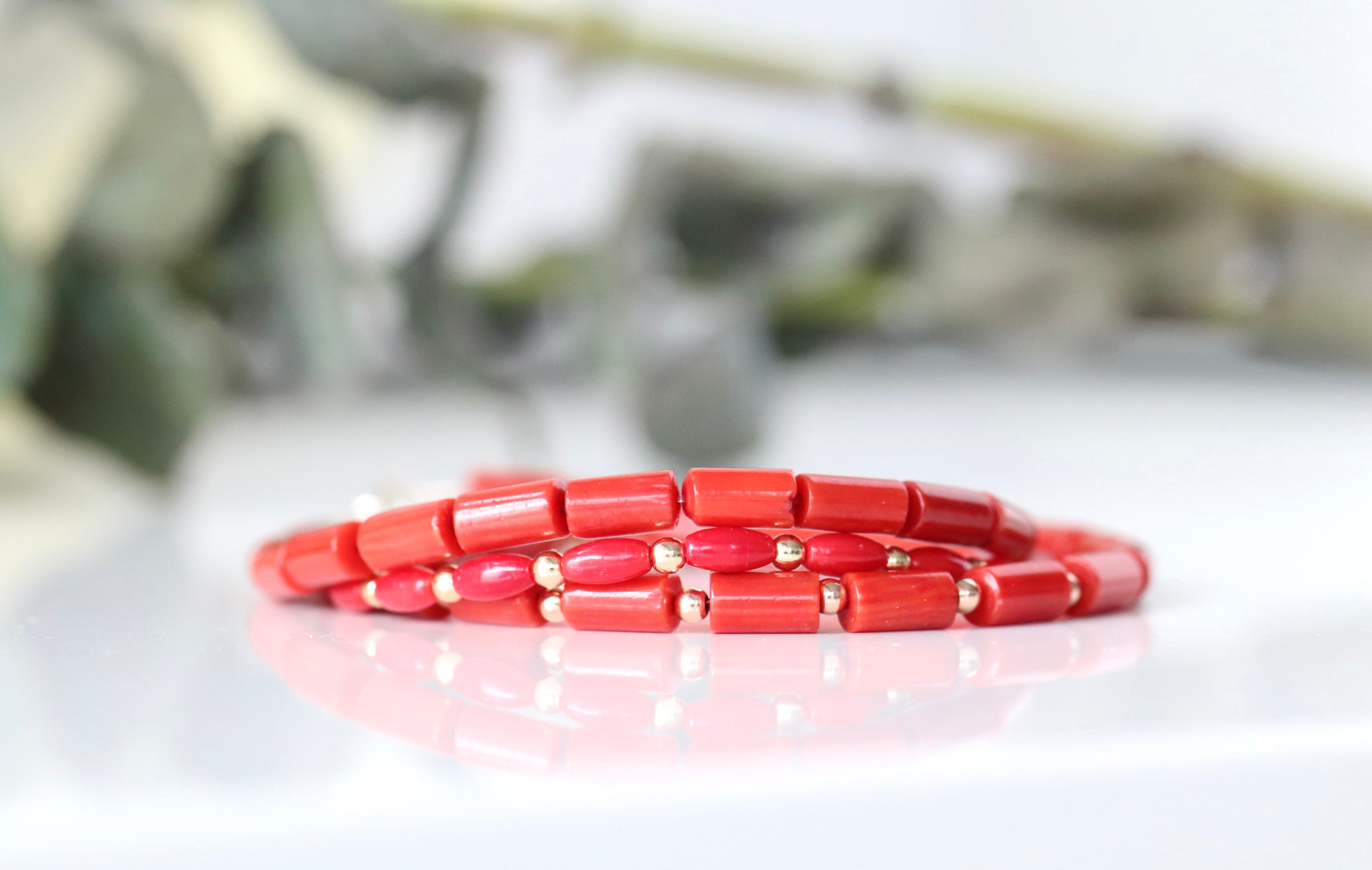 Oberia Jewelry Italian Red Coral bracelet