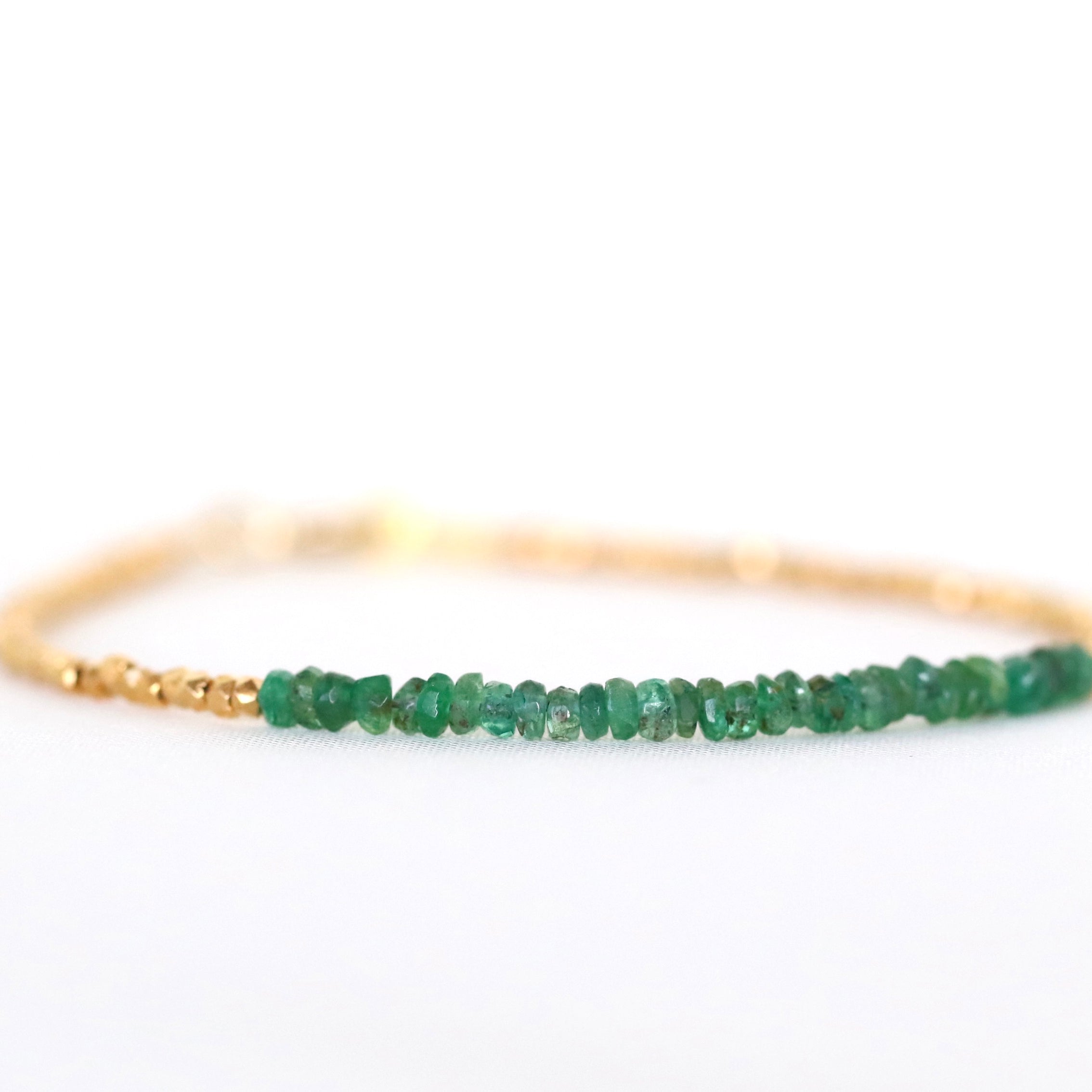 Oberia Jewelry Natural Zambian Emerald bracelet