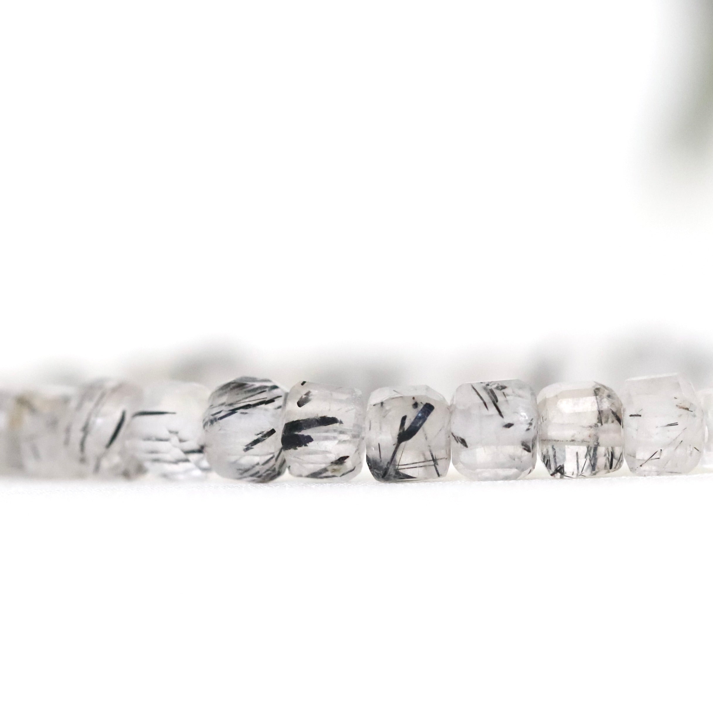 Oberia Jewelry Rutilated Quartz bracelet 4mm, elegant handmade jewelry with timeless charm