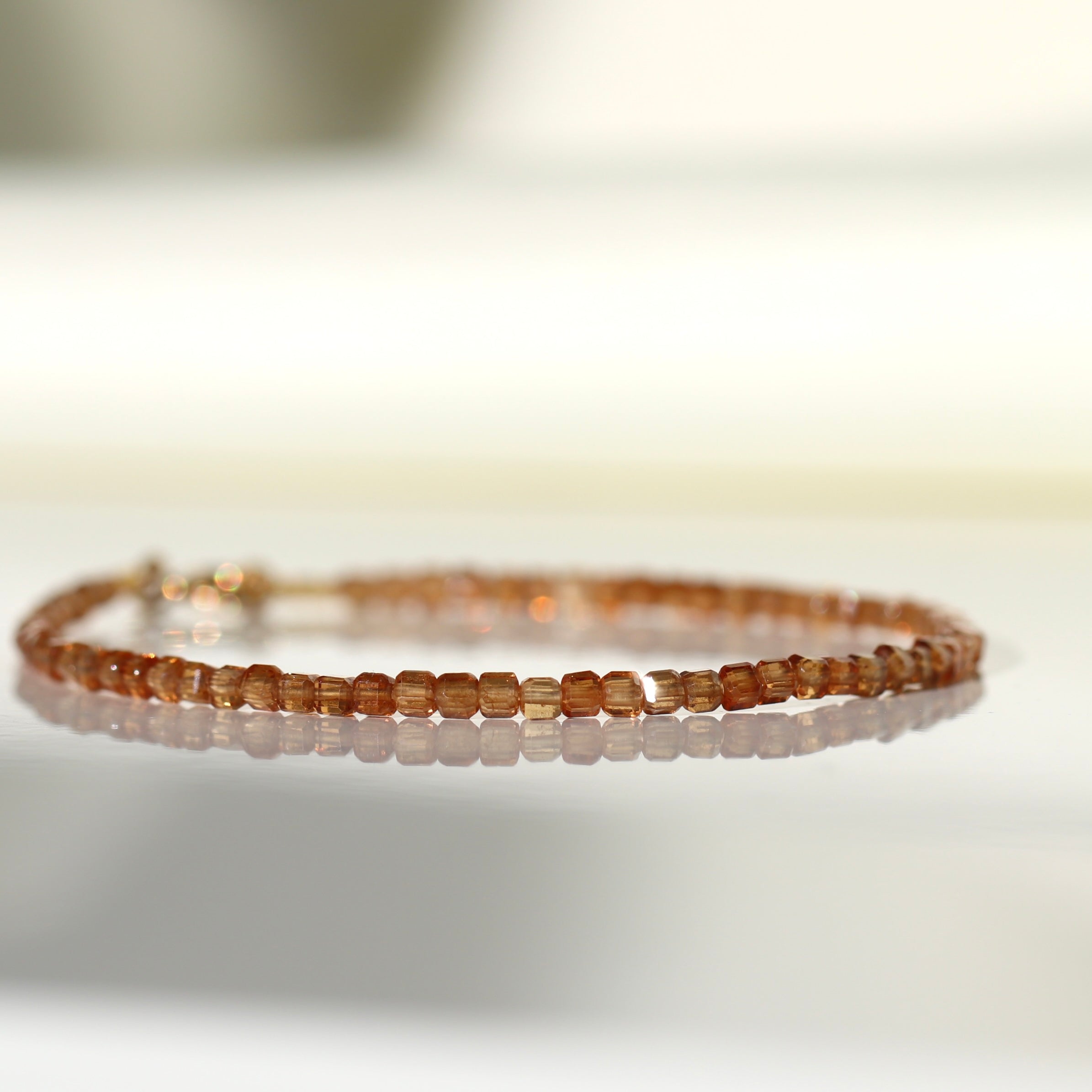Orange Garnet bracelet by Oberia Jewelry