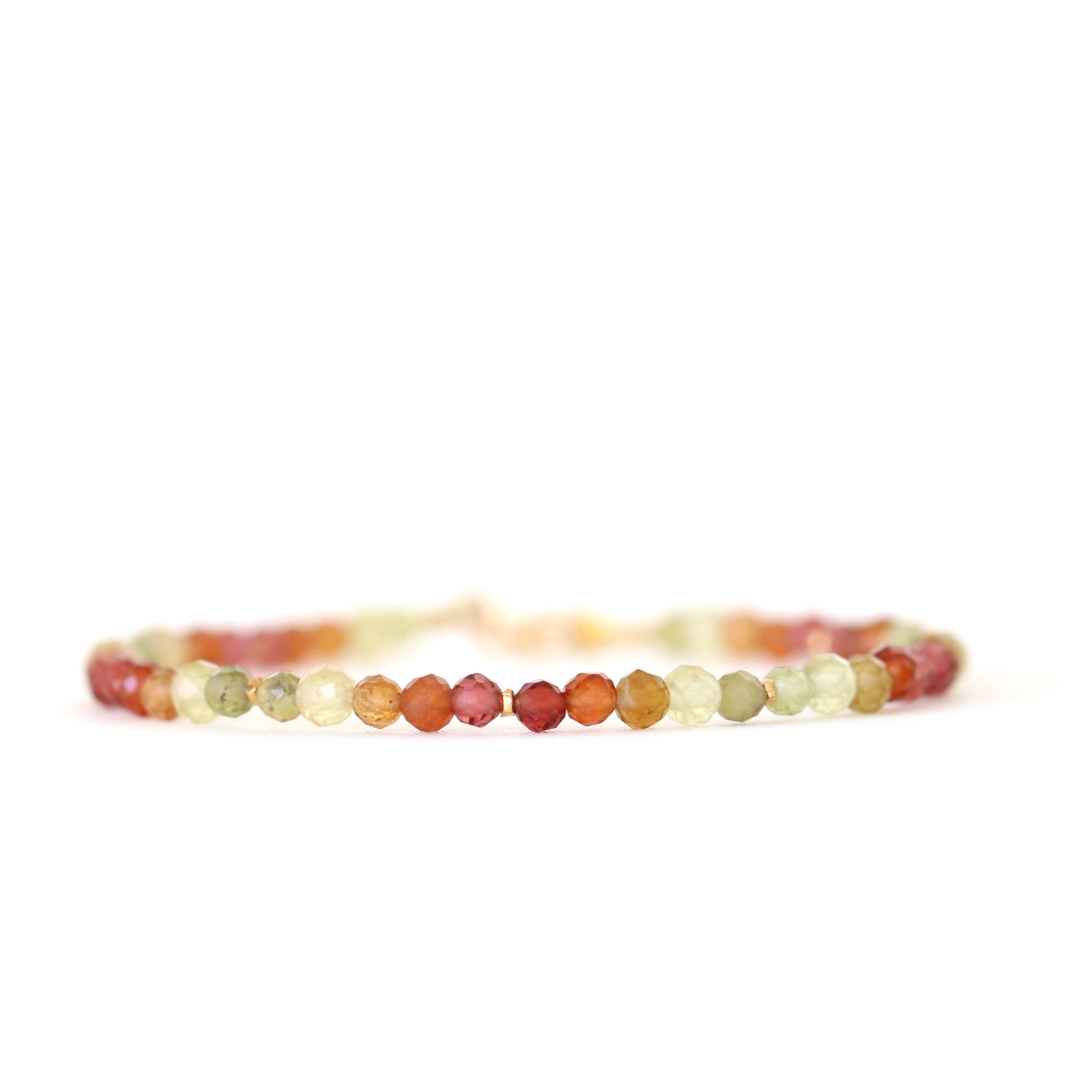 Yellow Apatite bracelet with multi-gem accents