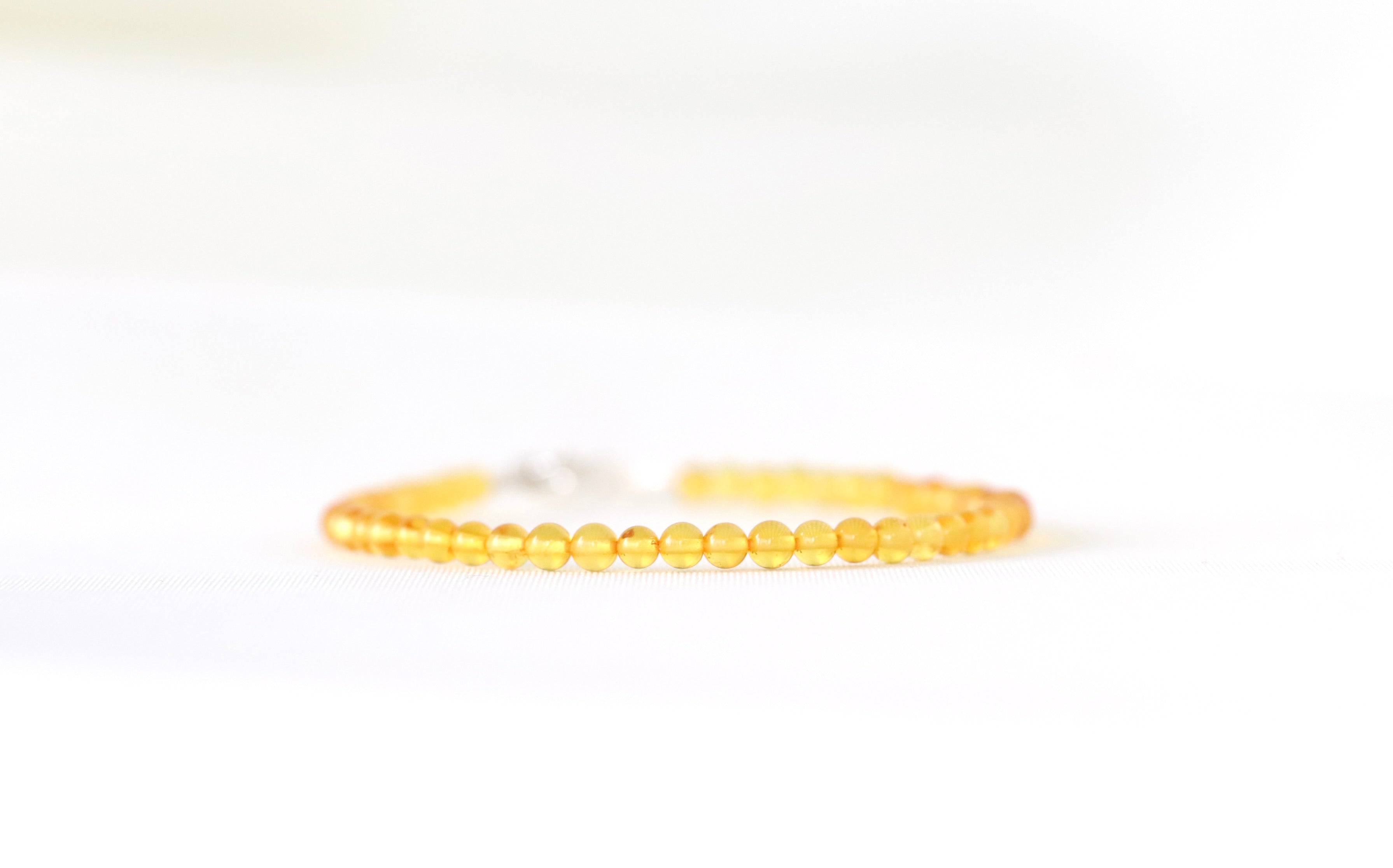 Yellow Baltic Amber bracelet by Oberia Jewelry