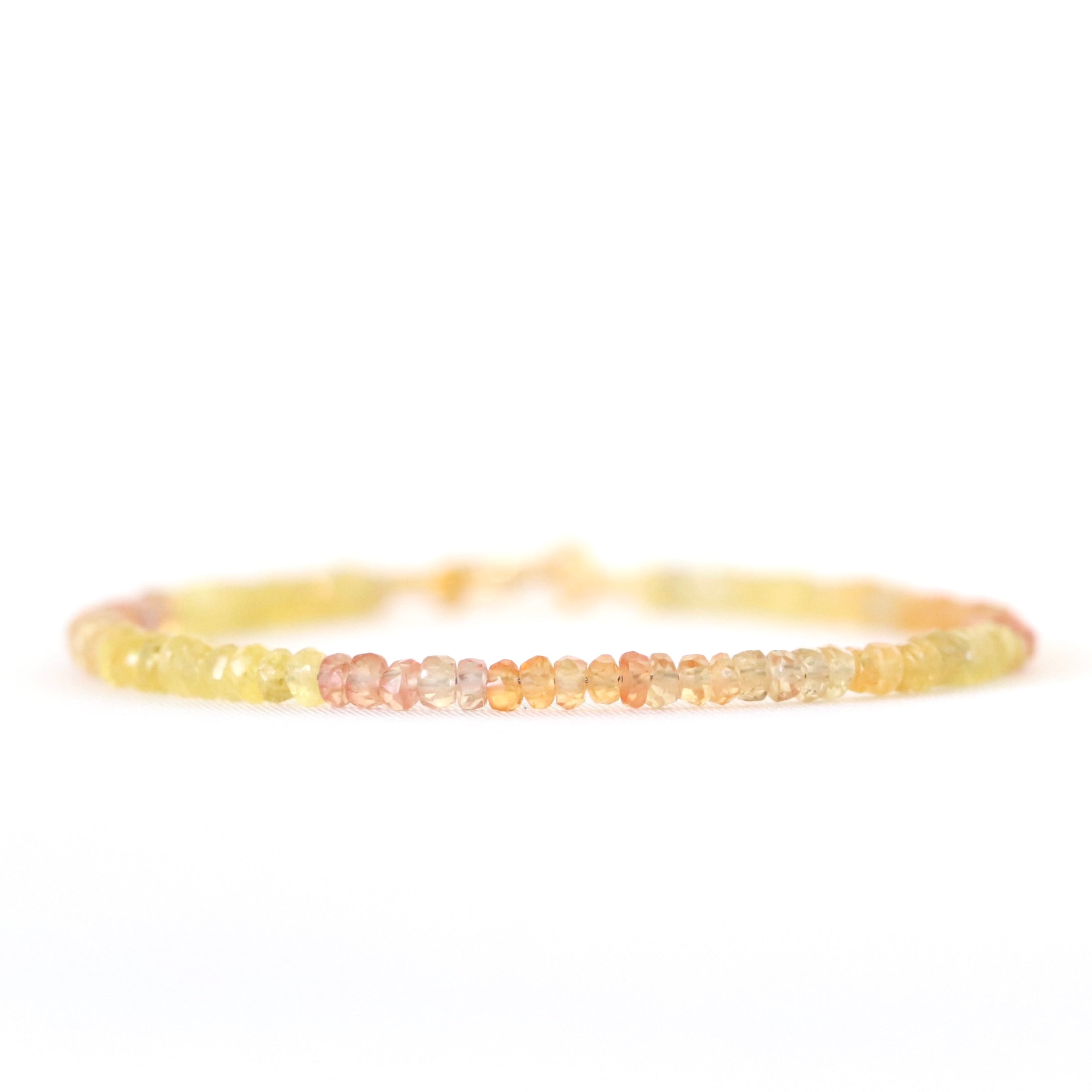 Yellow Orange Sapphire bracelet by Oberia Jewelry