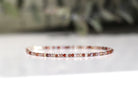 Elegant natural zircon bracelet in earthy brown tones, handcrafted gift