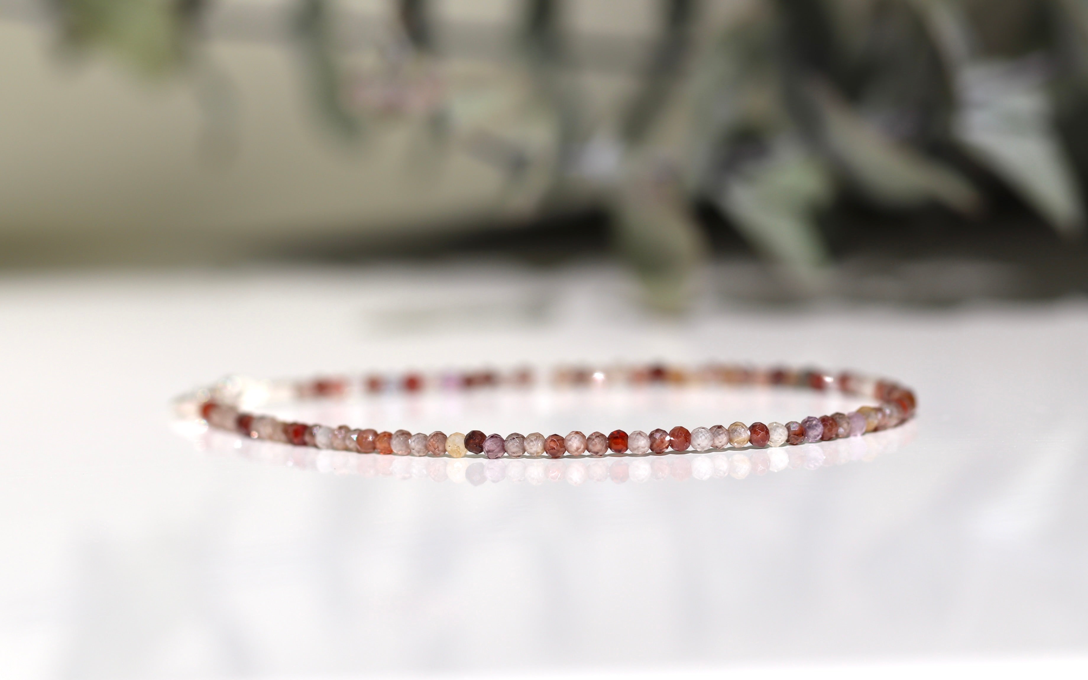 Romaniv Jewelry brown zircon bracelet, handmade gemstone design