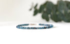 Handmade Kyanite bracelet with natural blue gemstones in silver