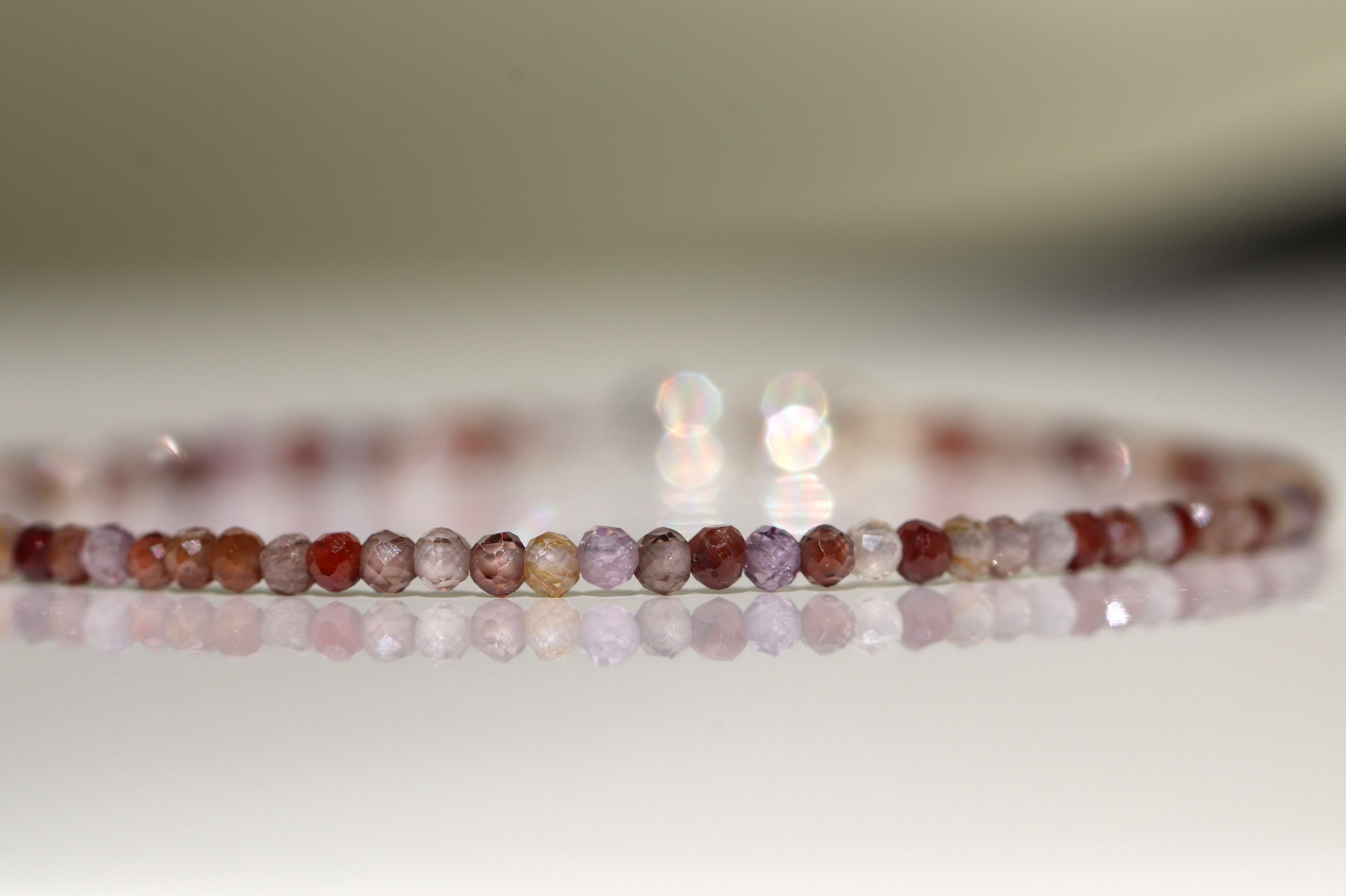 Artisan brown zircon gemstone bracelet for women, December birthstone jewelry
