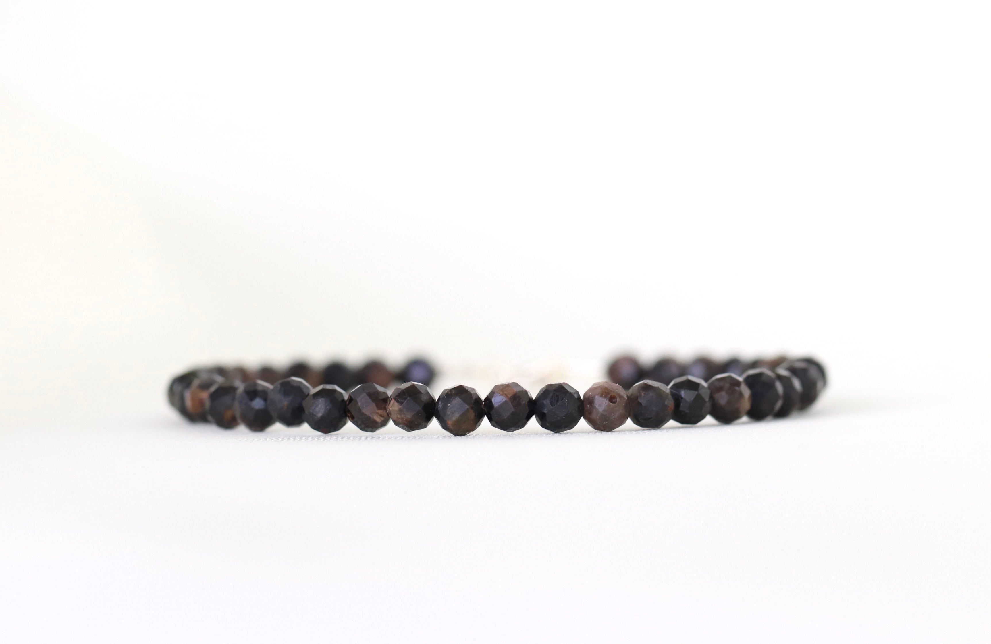 Black Star Sapphire bracelet by Oberia Jewelry, handmade with timeless minimalist design