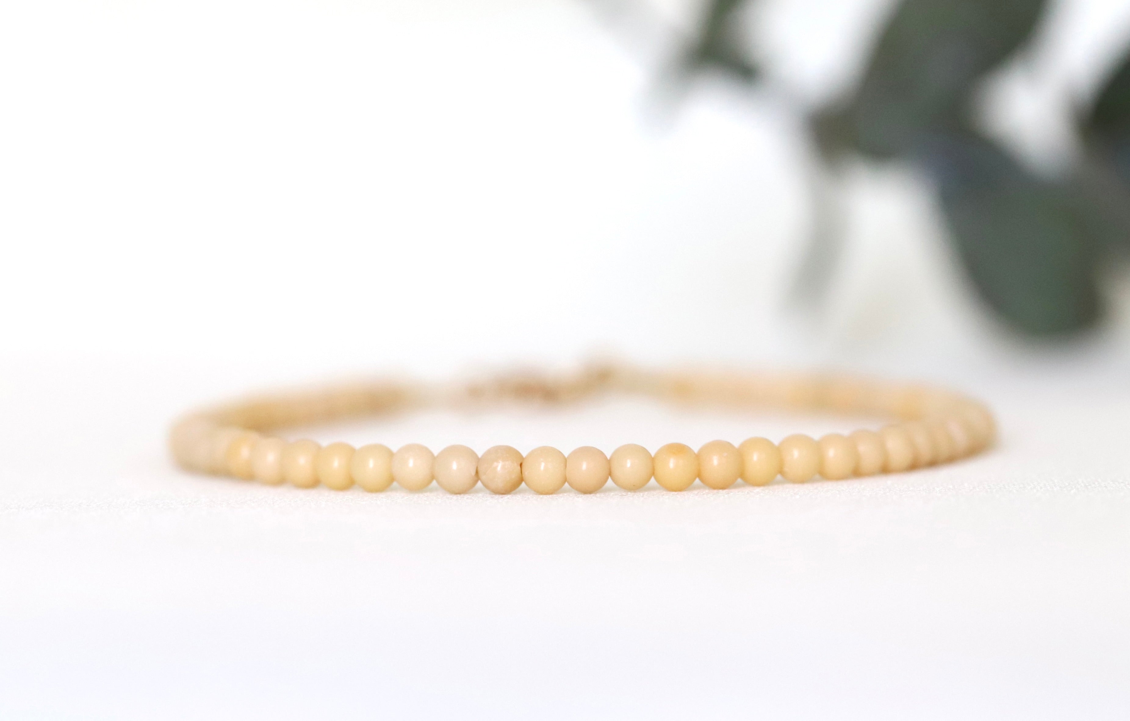 Butter Yellow Nephrite Jade bracelet by Oberia Jewelry