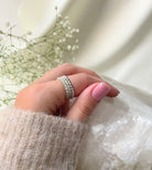 Dainty handmade 2mm Jade elastic ring