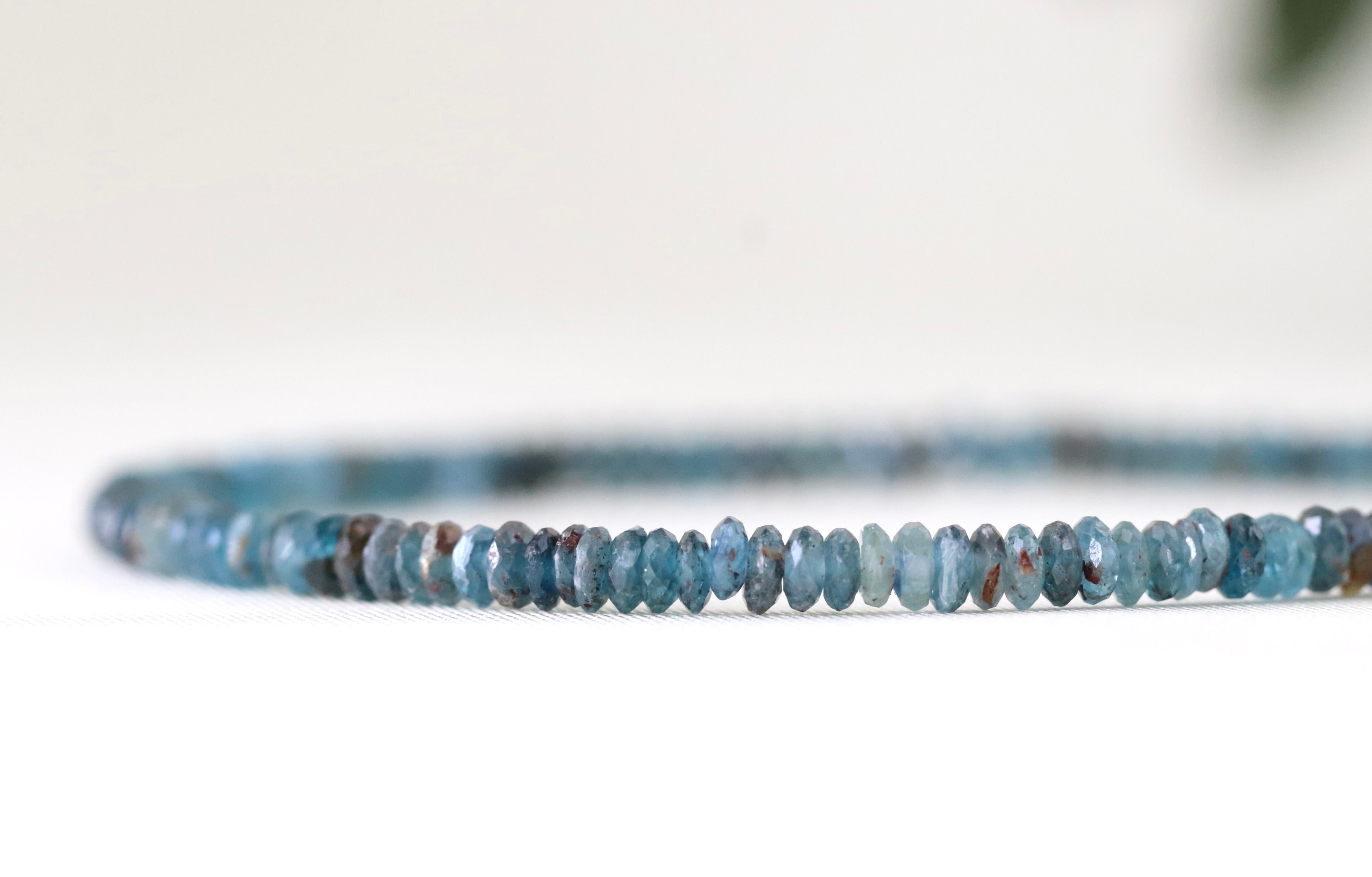 Dainty handmade Dark Teal Kyanite bracelet