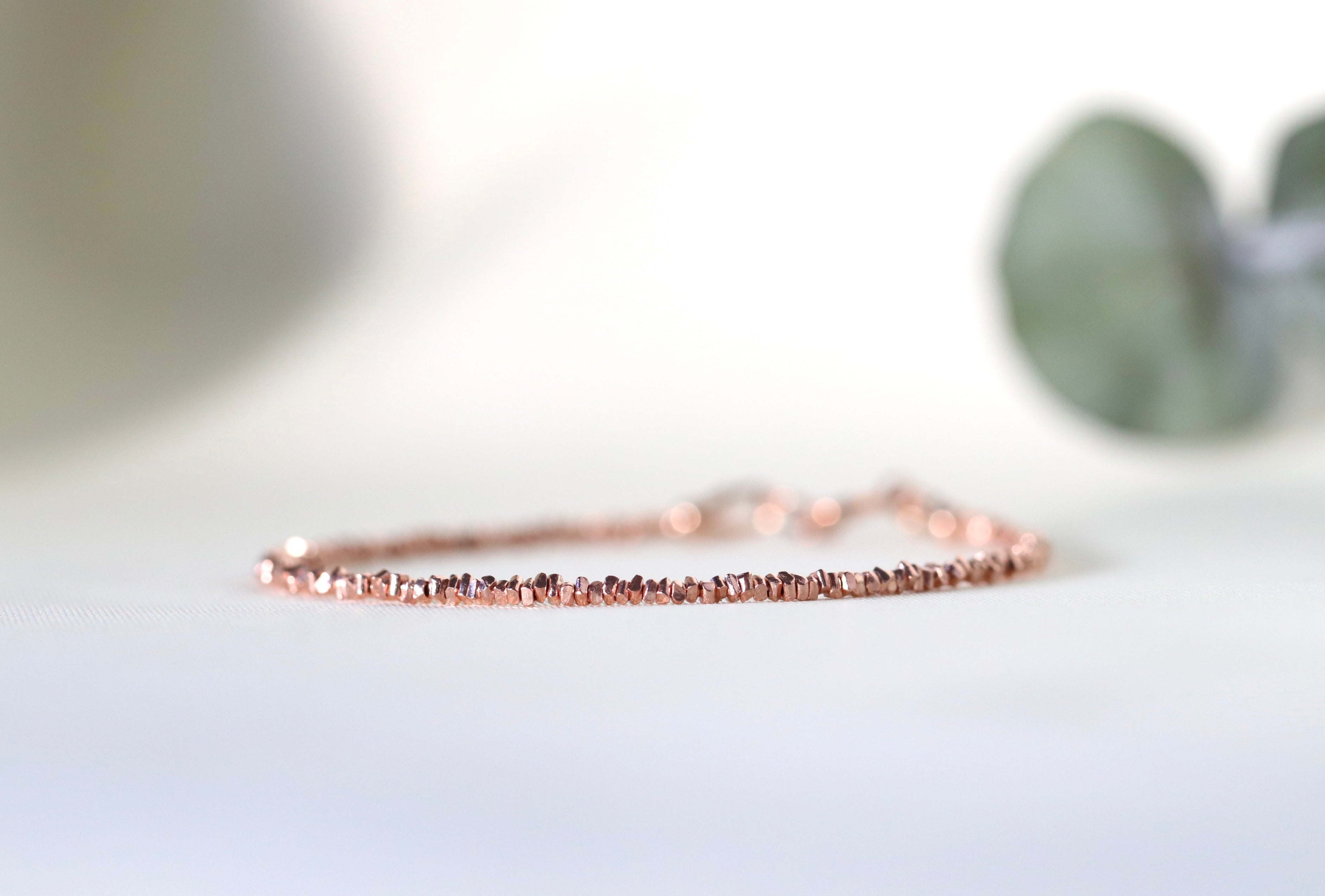 Dainty handmade Karen Hill Tribe gold bracelet