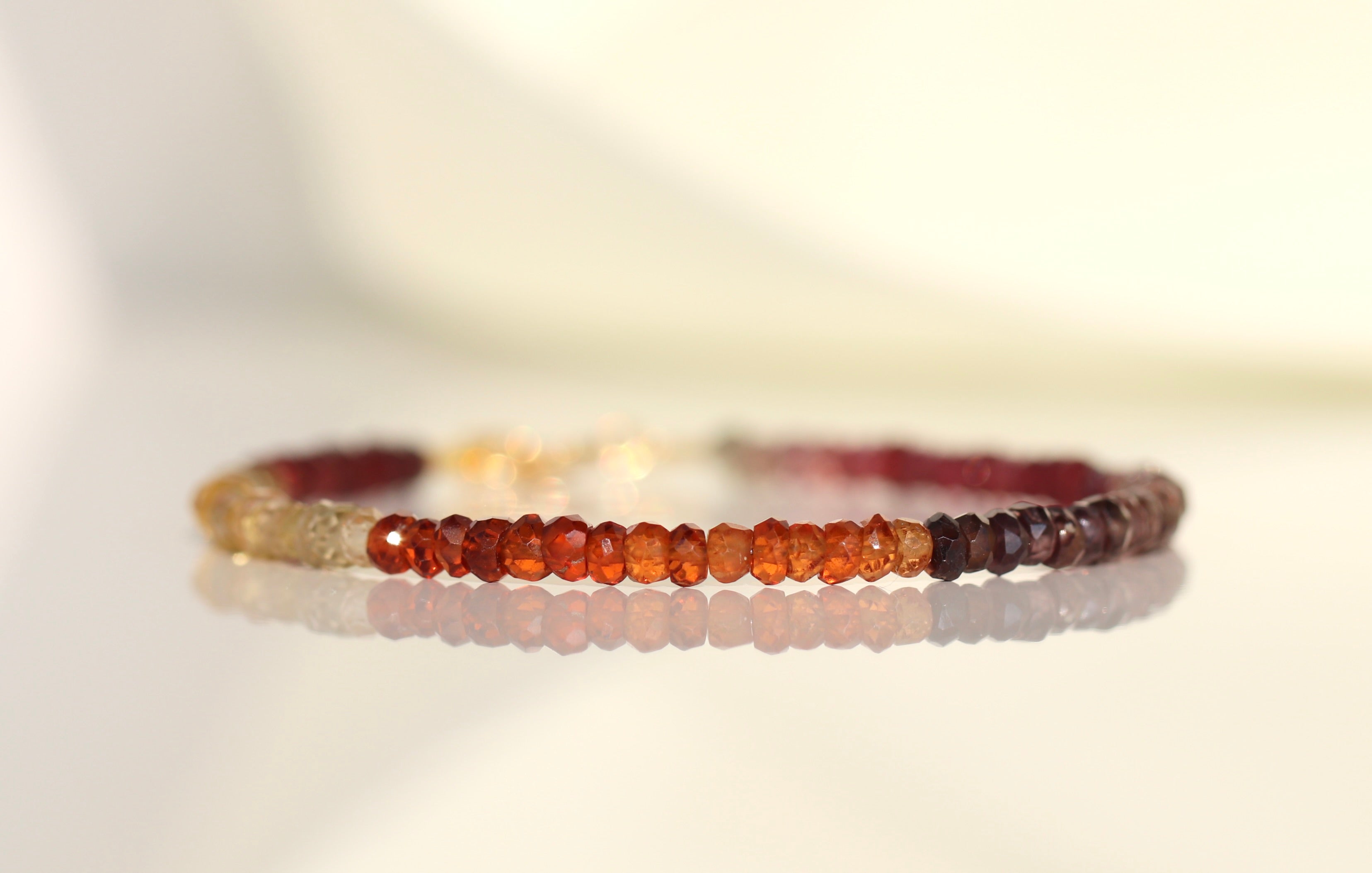 Dainty handmade Ombre Tundra Sapphire bracelet