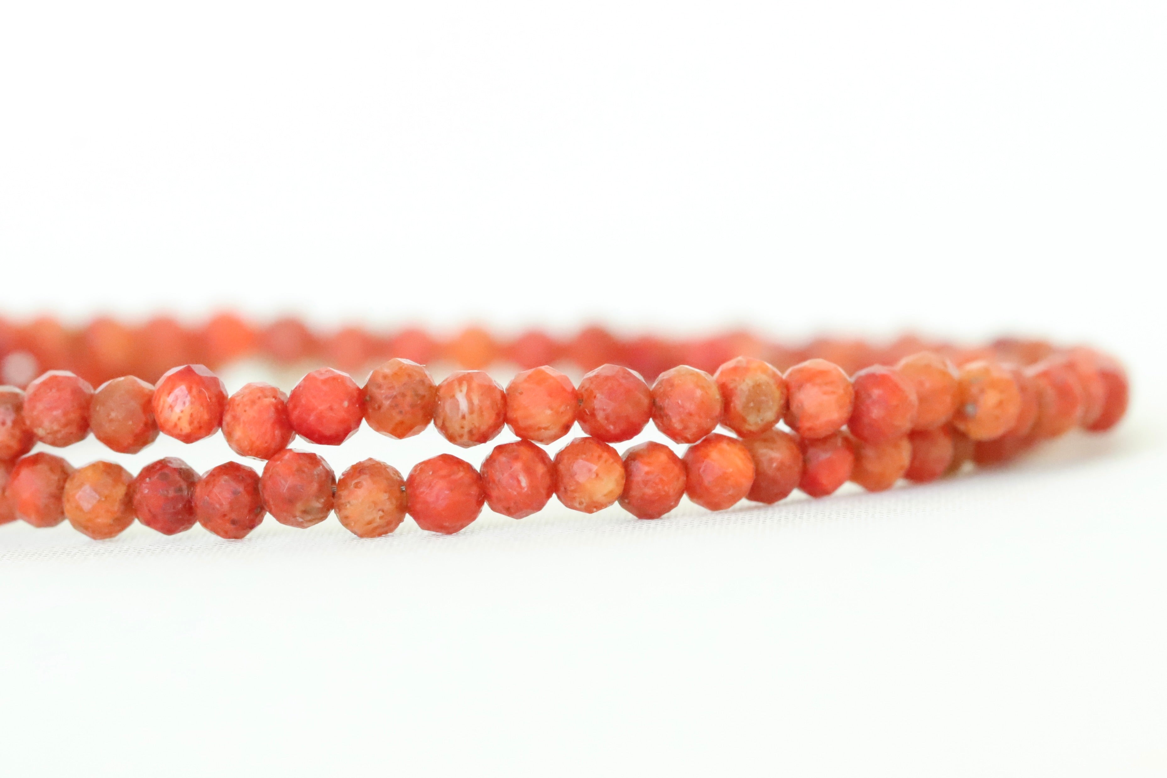 Dainty handmade natural Red Coral necklace