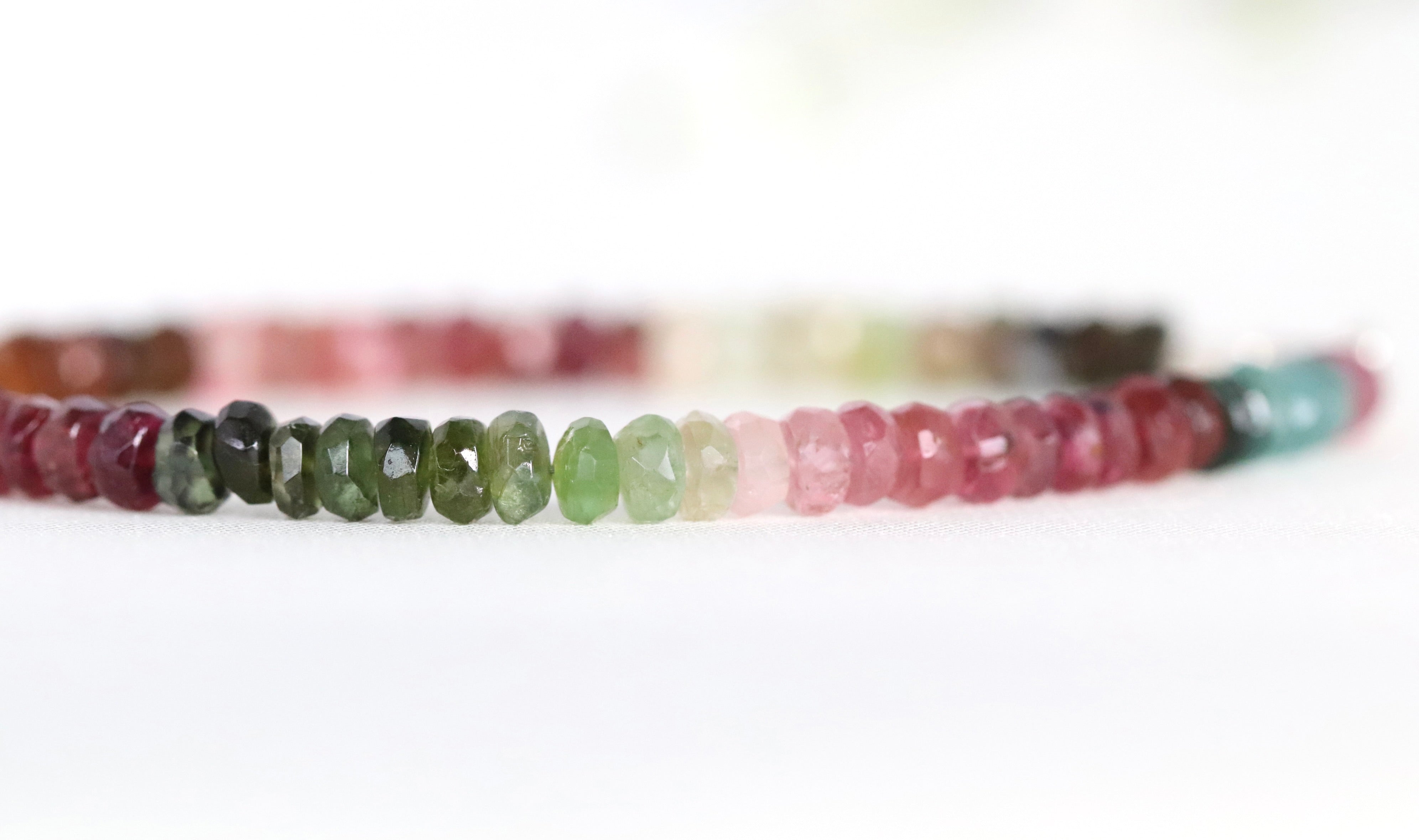 Dainty handmade Watermelon Tourmaline bracelet