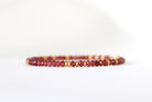 Dainty 3mm AAAA+ Malaya Garnet bracelet, elegant handcrafted design in gold or silver