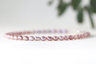 Dainty Rice Pink Pearl bracelet 2-3mm with sterling silver clasp, refined minimalist design