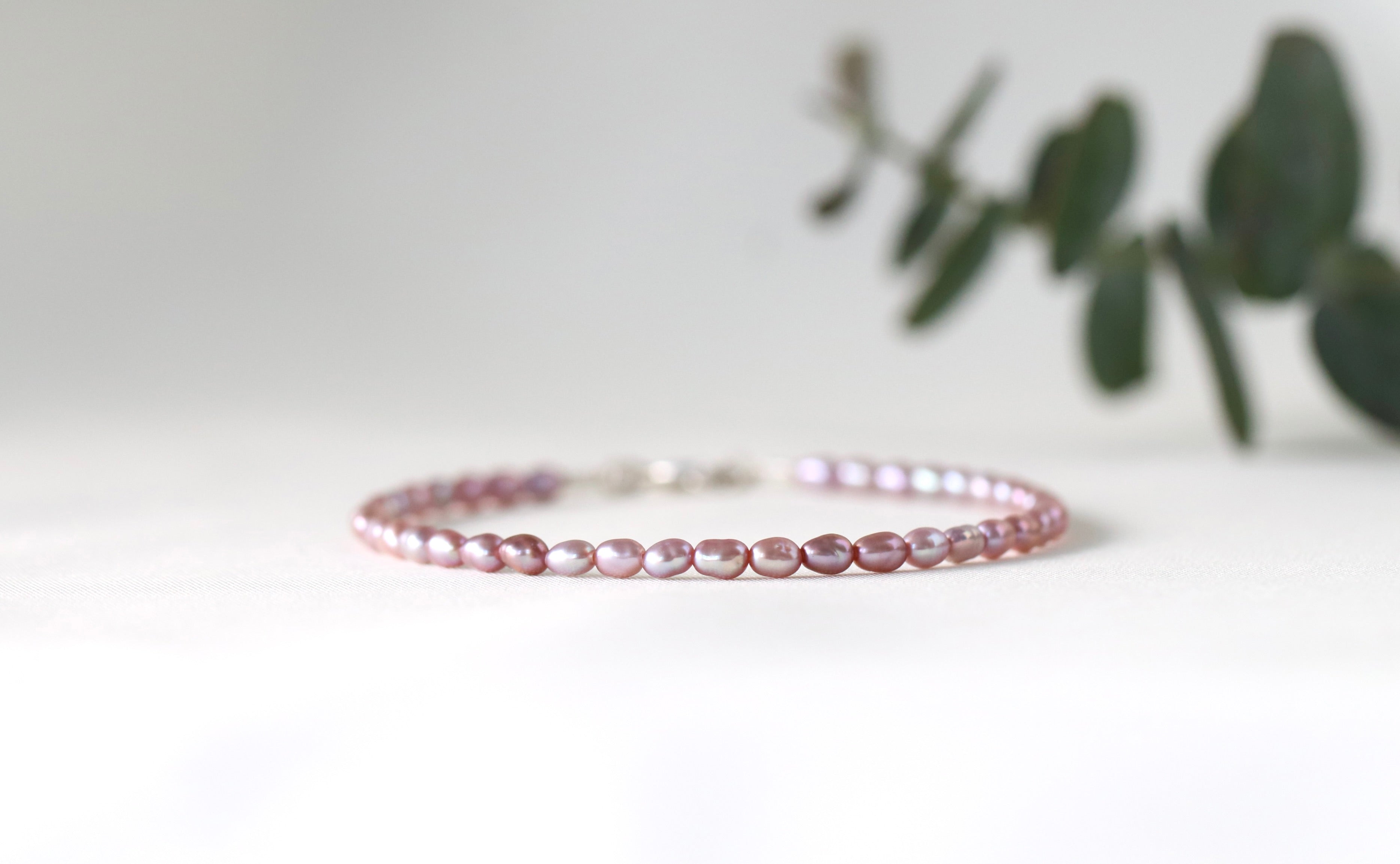 Dainty Rose Freshwater Pearl bracelet 2-3mm
