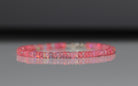 Delicate handmade Fire Pink Opal bracelet, refined style