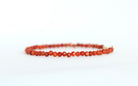 Elegant 3mm Red Coral beaded bracelet