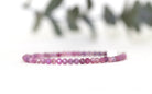 Elegant 3mm Ruby bracelet, handmade jewelry